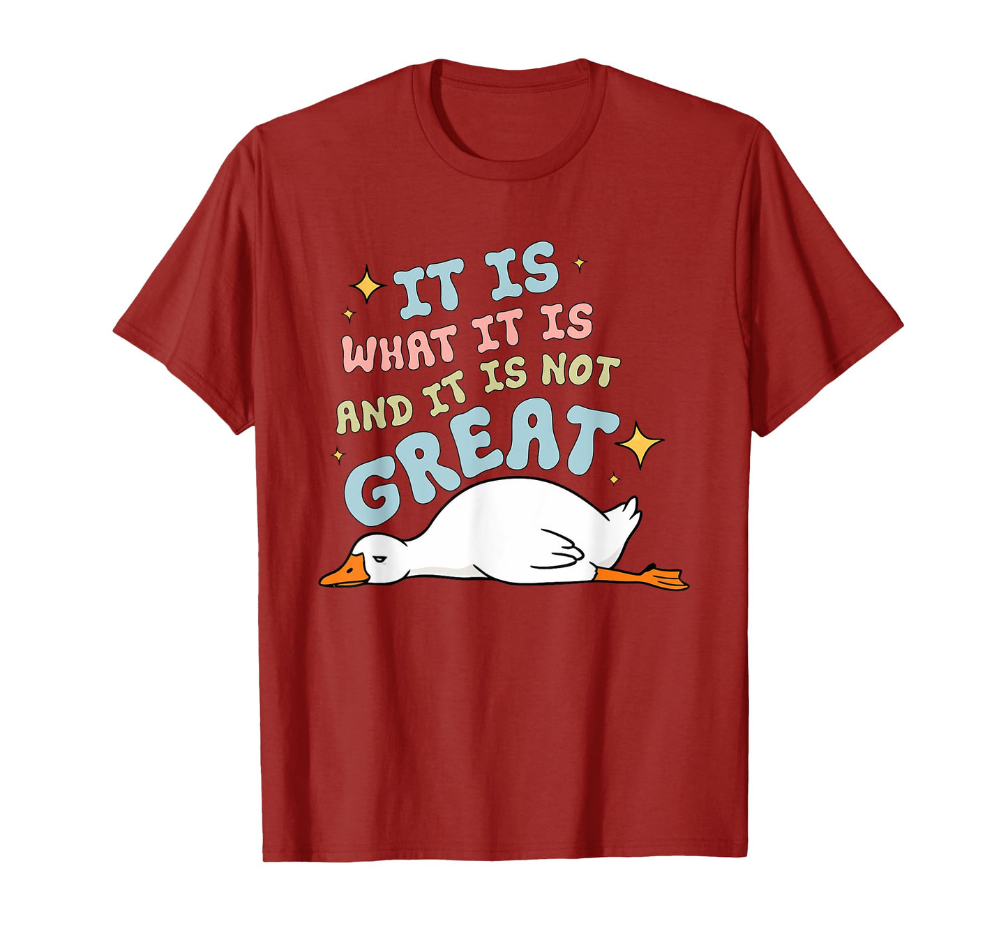 It Is What It Is And It Is Not Great Funny Goose Design T-Shirt