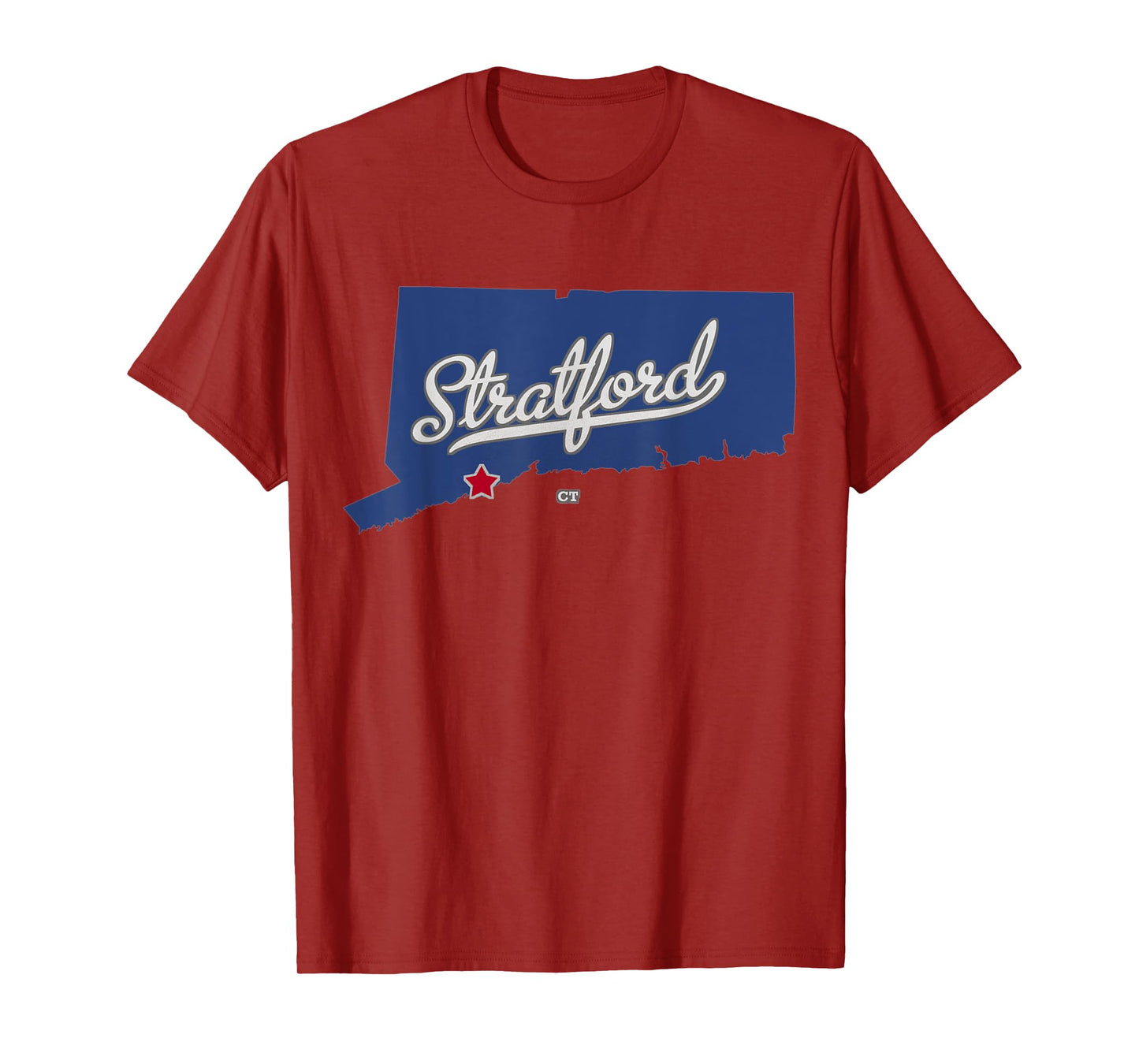 Stratford Connecticut CT Map T-Shirt