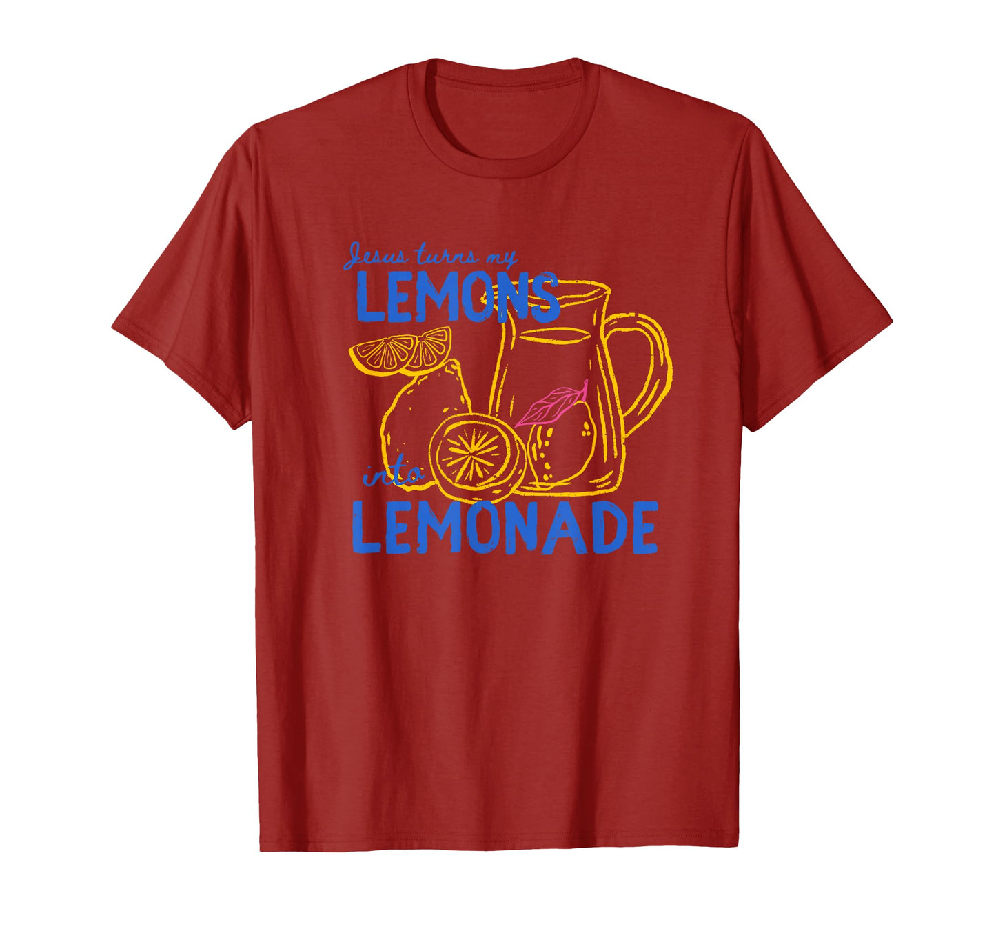 Jesus Turns Lemons Into Lemonade Bible Verse Graphic Tee T-Shirt