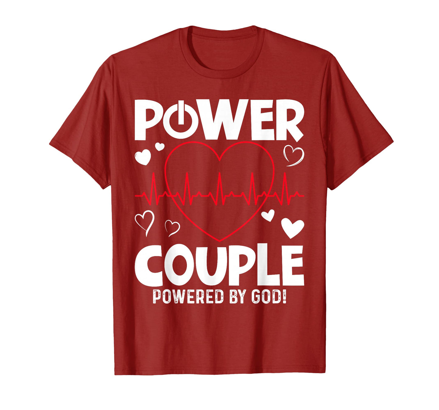 Power Couple Christian Couples Matching Valentines Day T-Shirt