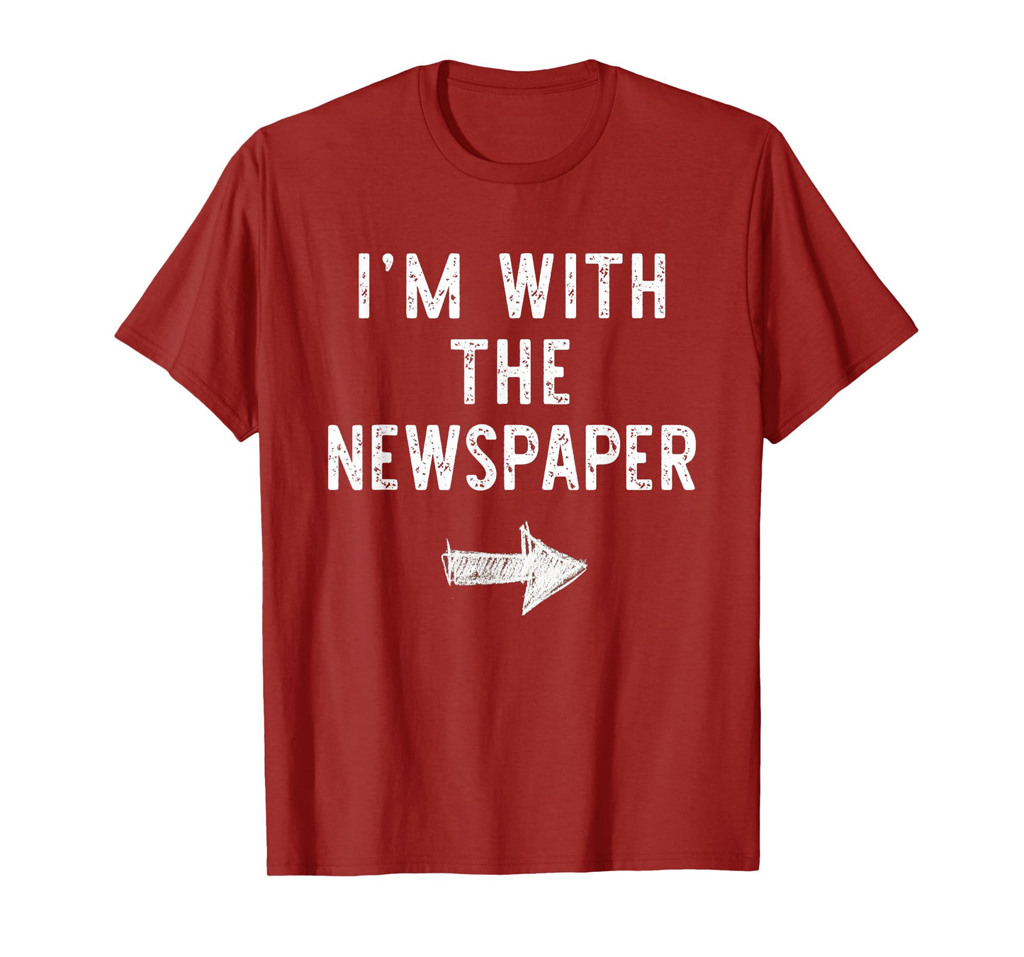 I'm With The Newspaper Costume Halloween Matching News-Paper T-Shirt
