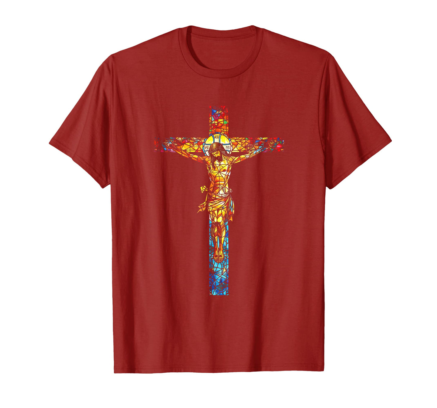 Jesus Cross Christian Stained Glass Christian art T-Shirt