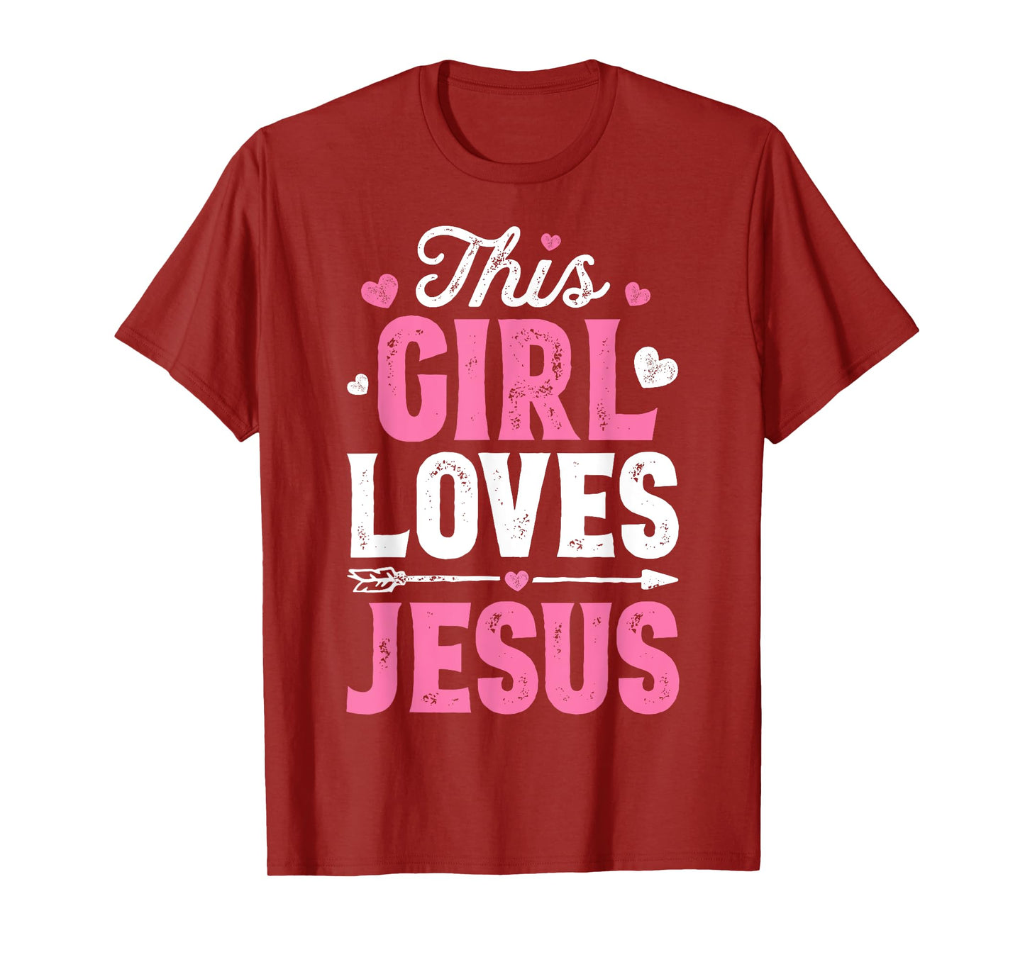This Girl Loves Jesus Funny Christian Faith Religious Women T-Shirt