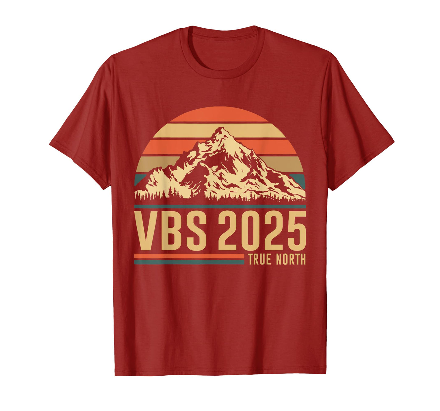 Retro VBS 2025 True North Christian Jesus Summer Camp Hiking T-Shirt