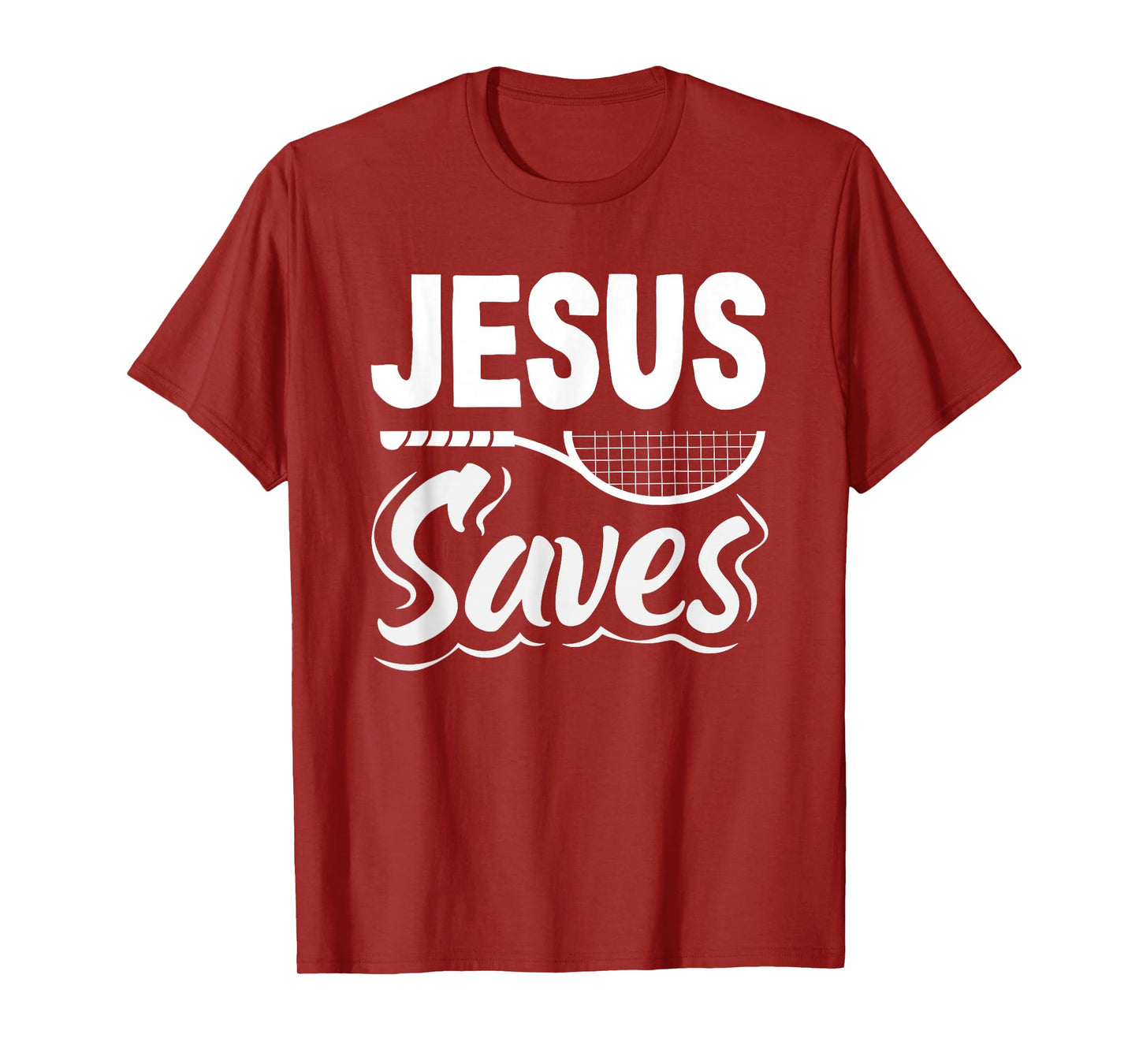 Jesus Saves Tennis Player Faith Sport T-Shirt