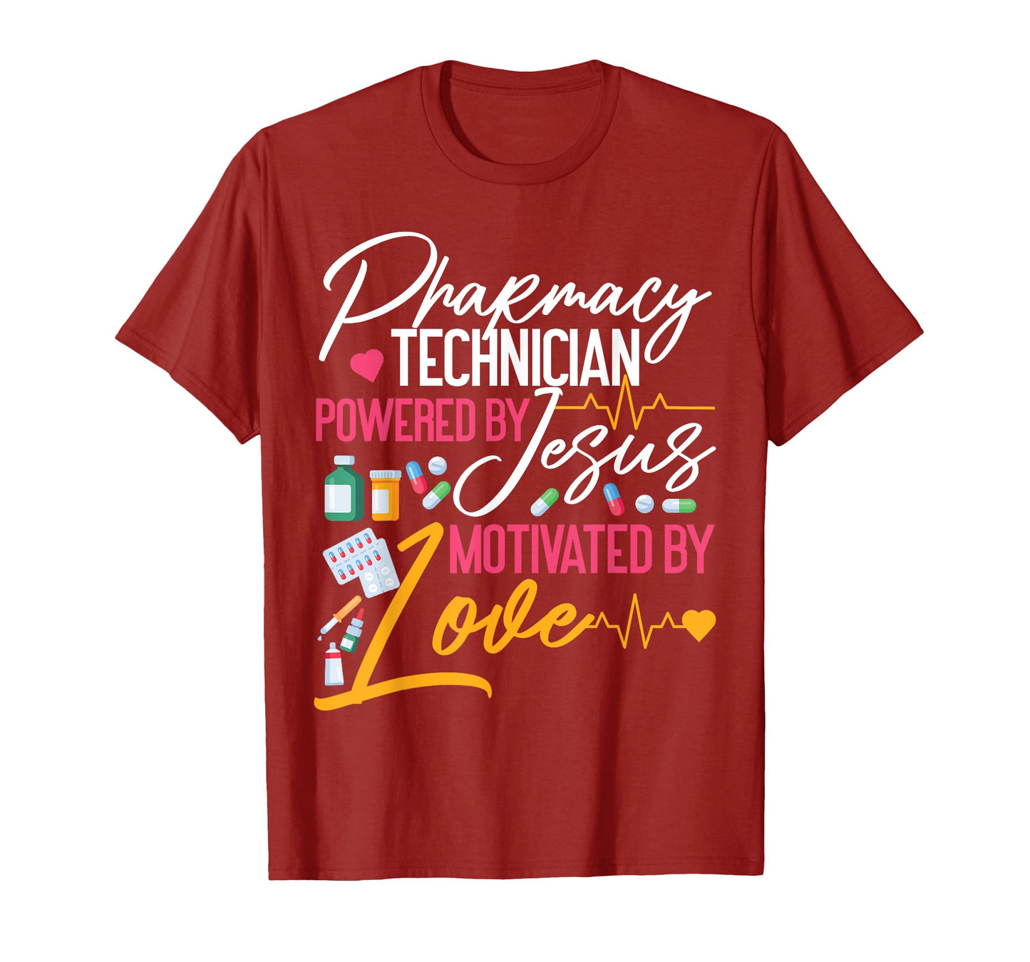 Pharmacy Tech Technician Pharmacist Student Jesus Faith T-Shirt