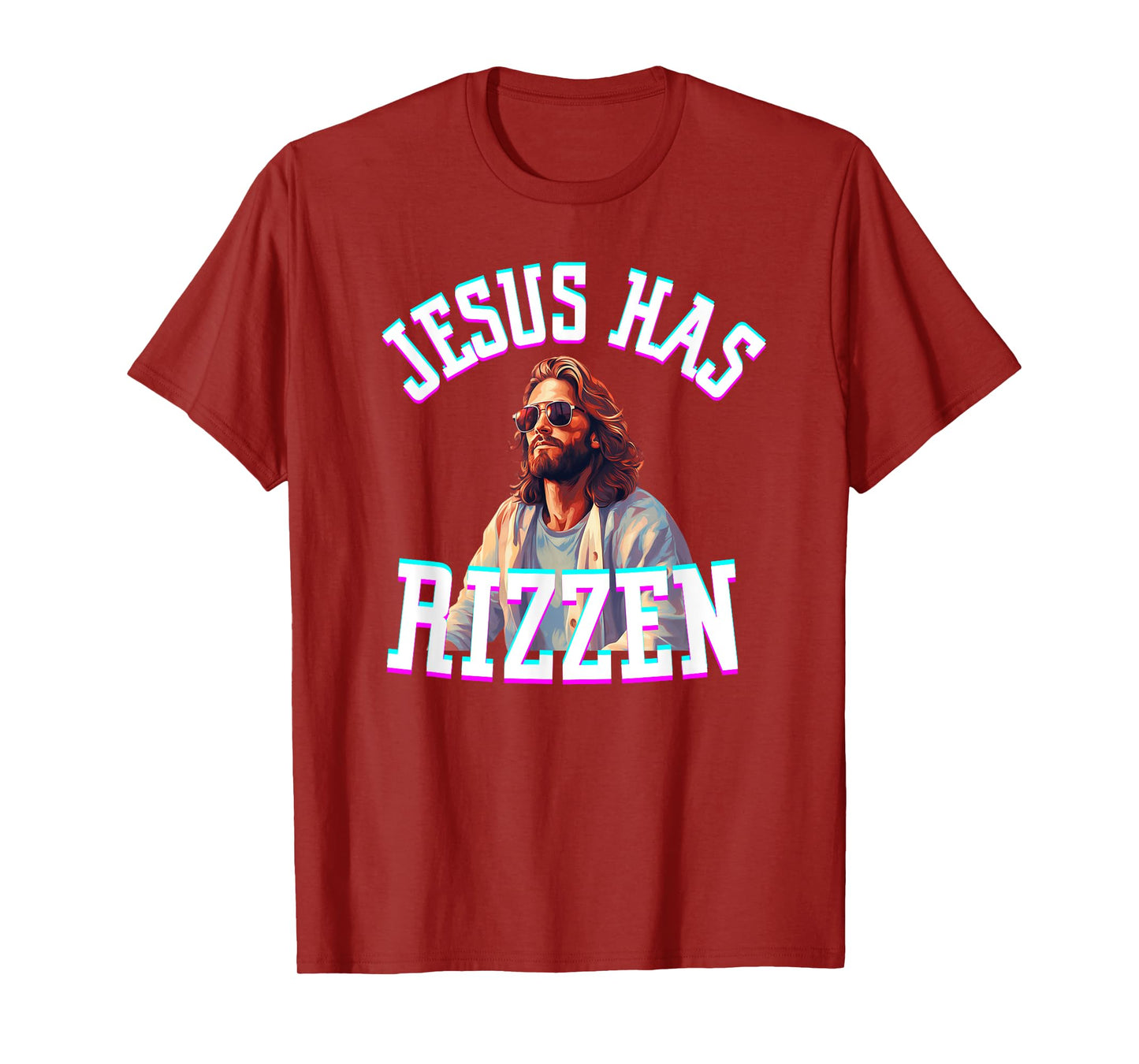 Jesus Has Rizzen Funny Christian Meme Novelty Jesus Christ T-Shirt
