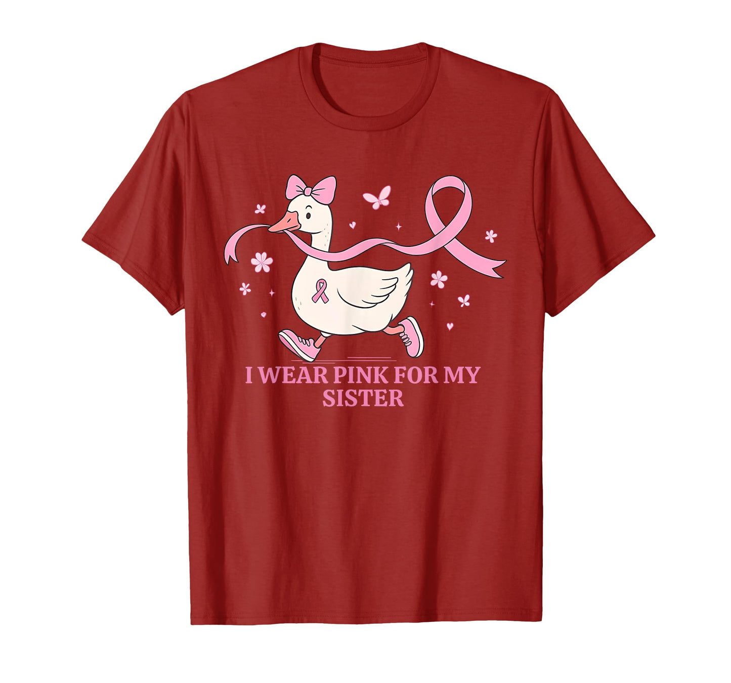 I Wear Pink for My Mom Breast Cancer Support Squad Kid Women T-Shirt