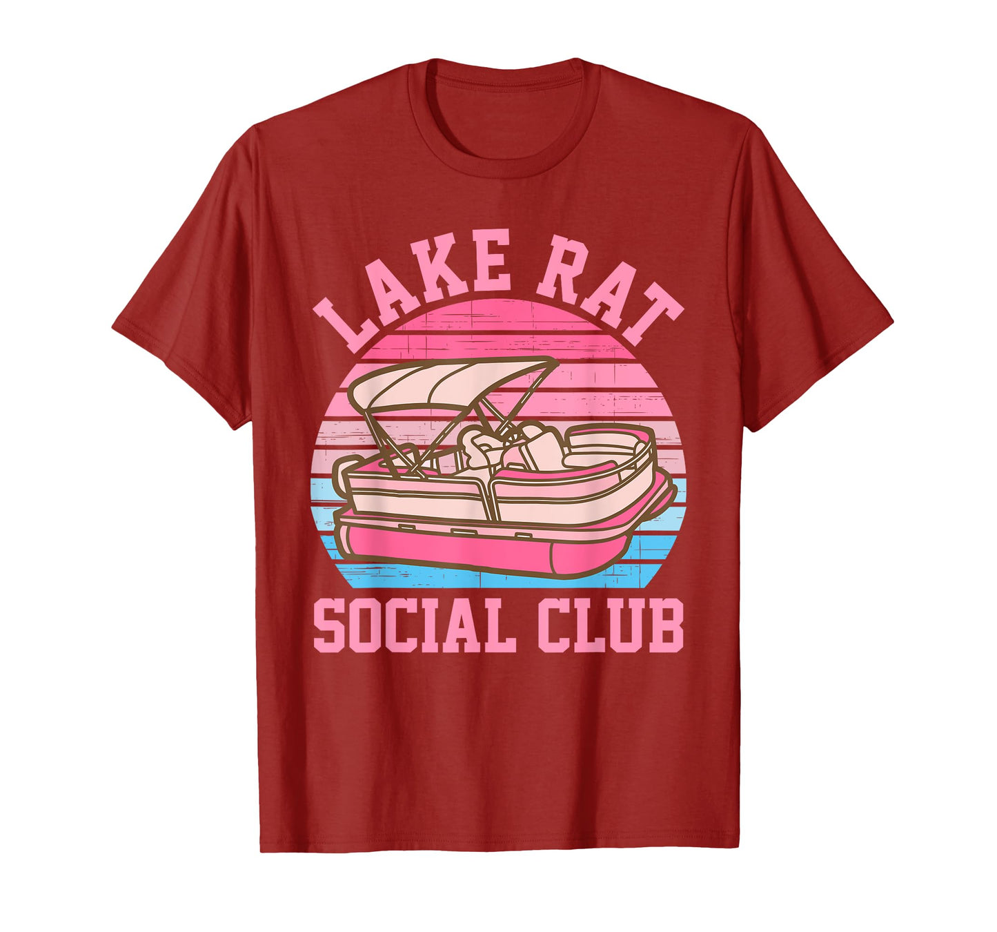 Lake Rat Social Club Boat Vintage Design T-Shirt