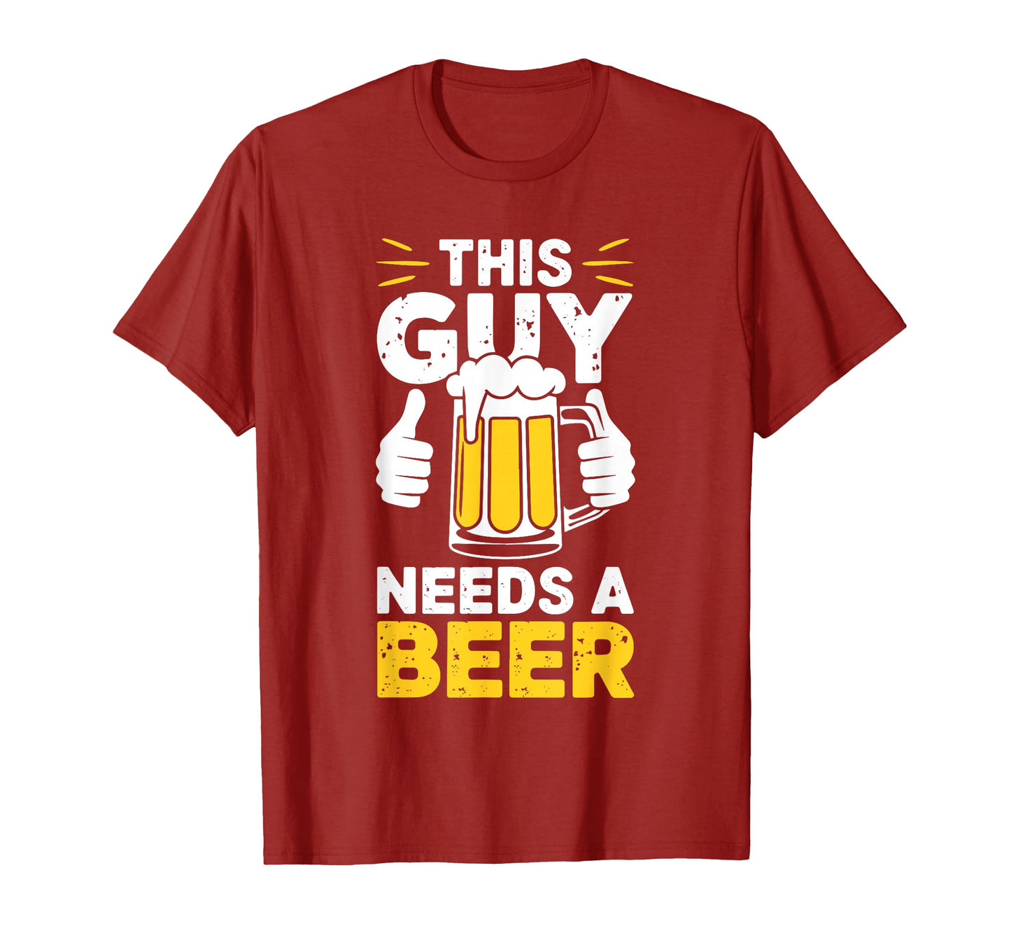 This Guy Needs A Beer Shirt Men Funny Drinking T-Shirt