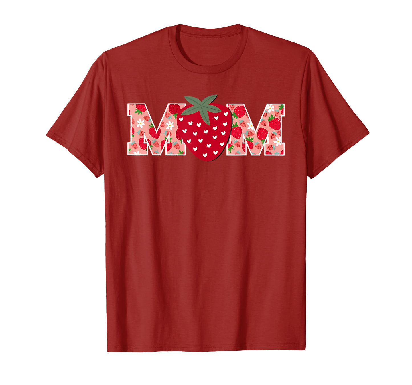 Mom Strawberry Happy Birthday Funny Strawberry Family Funny T-Shirt