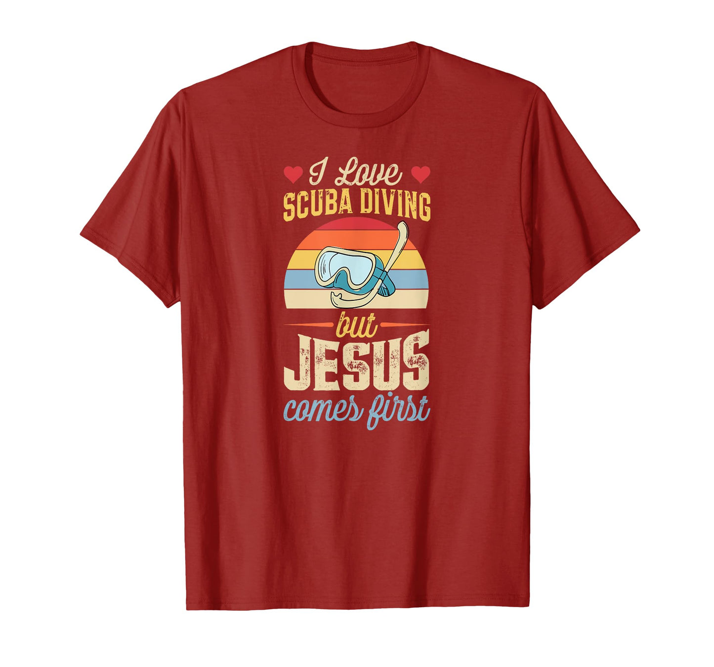 I Love Scuba Diving But Jesus Comes First Funny Christian T-Shirt