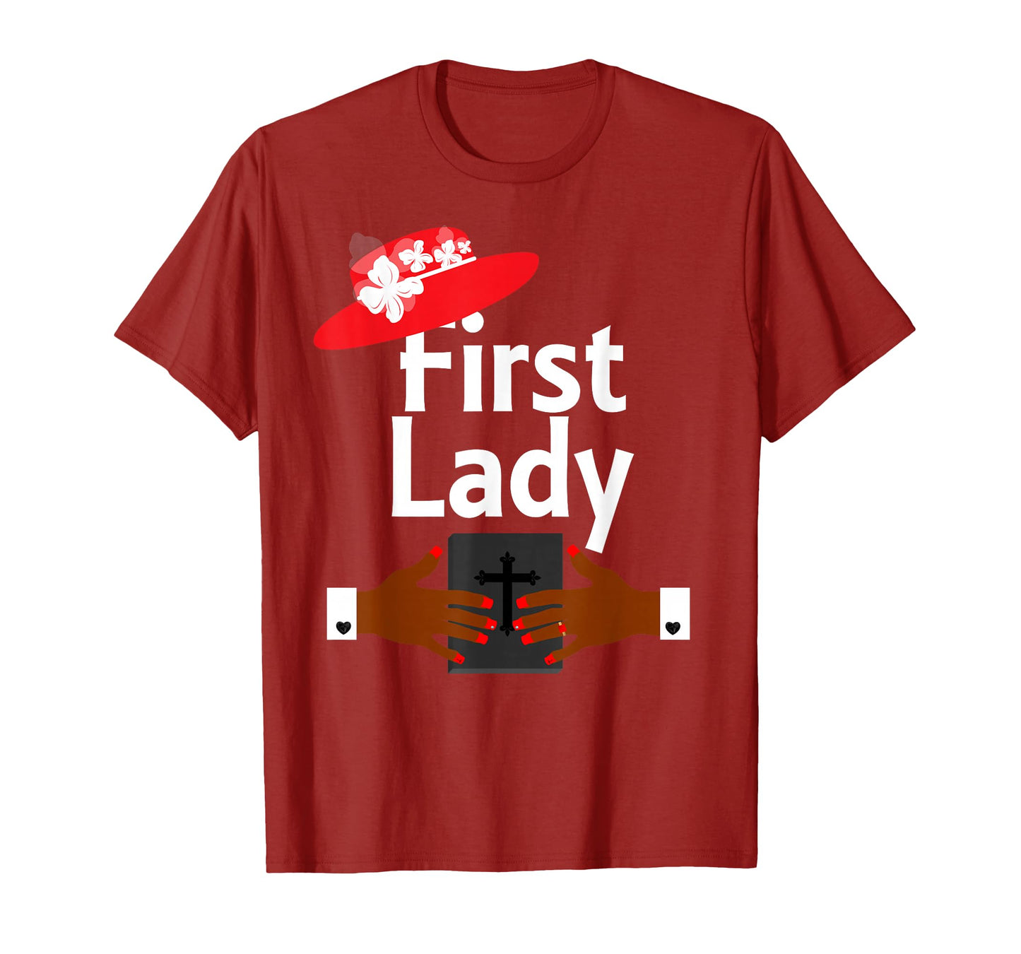 First Lady Pastor's Wife Christian Religious Red Hats T-Shirt