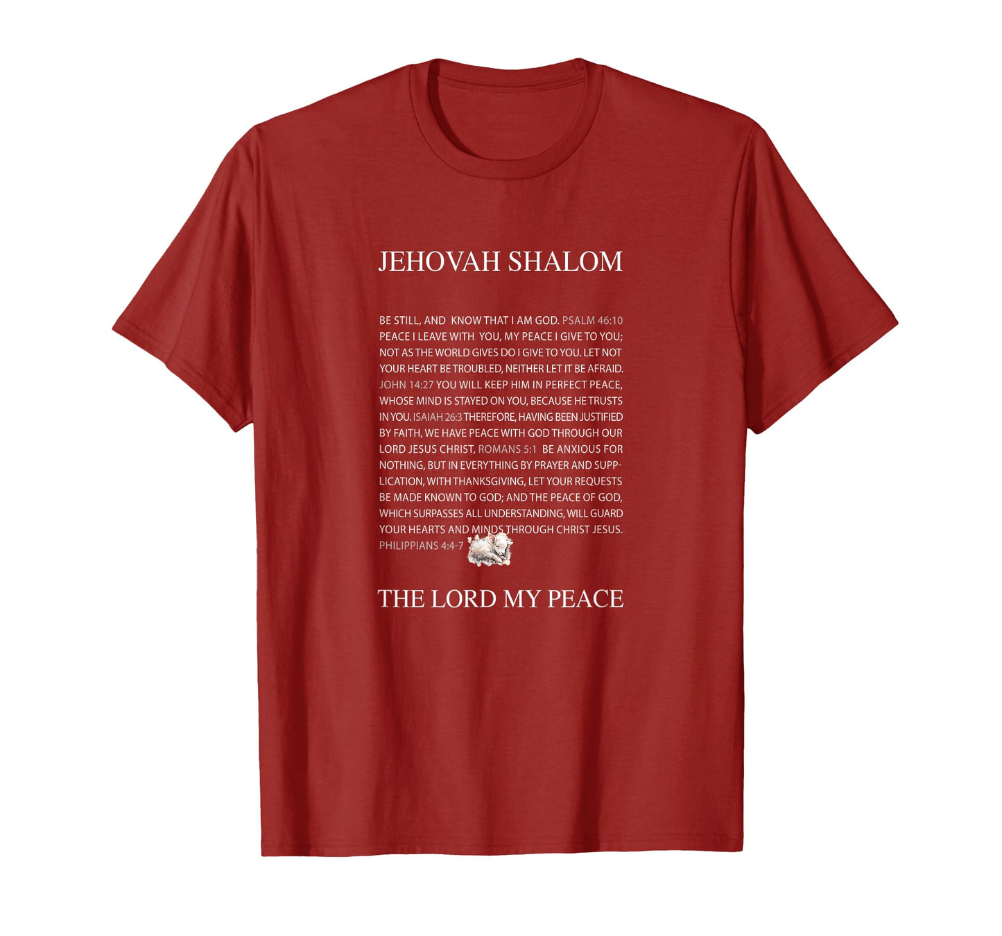 Jehovah Shalom, The Lord My Peace, Christian Bible Verse T-Shirt