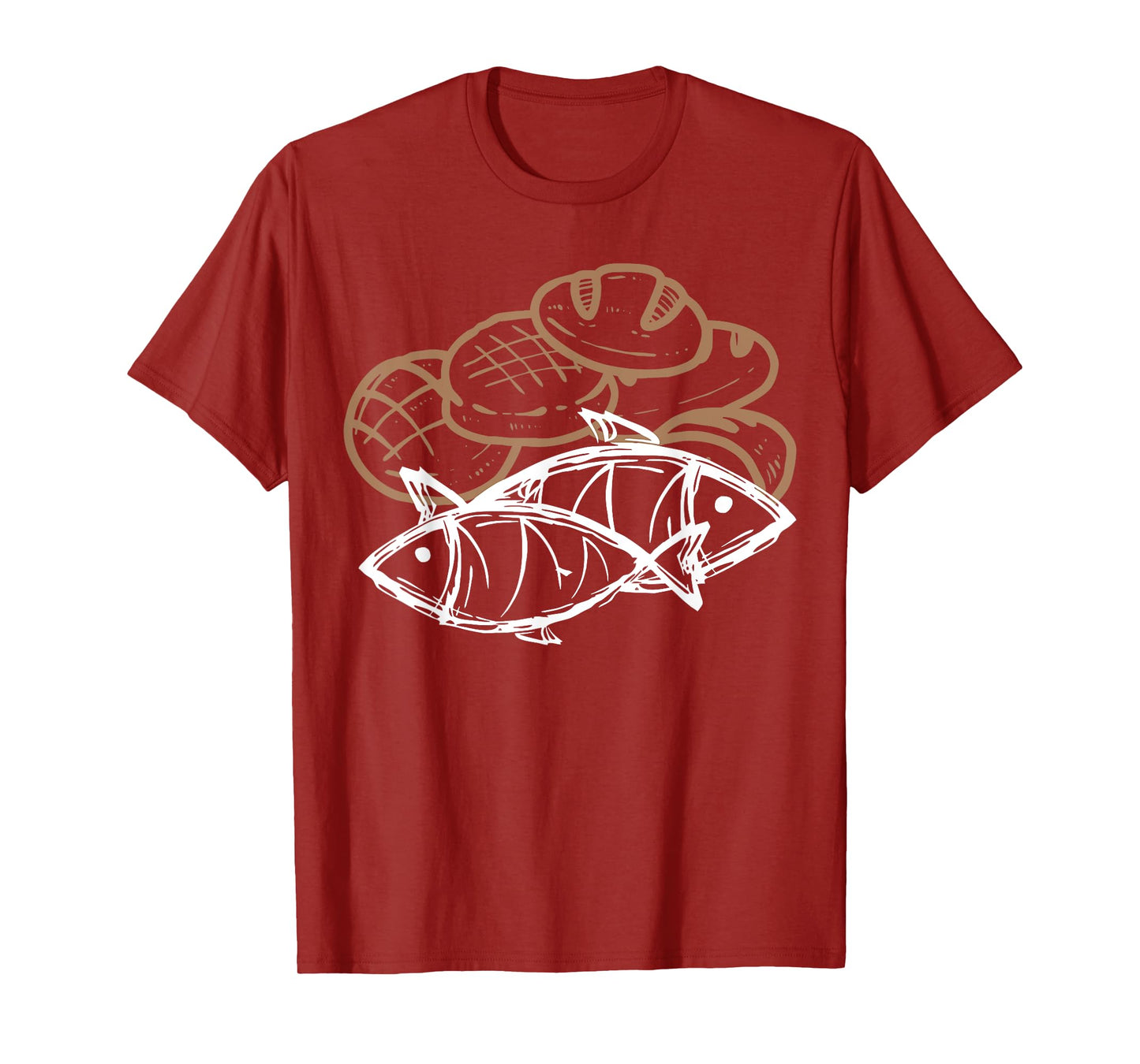 Christian 2 Fishes 5 Breads 5000 Against The Current T-Shirt
