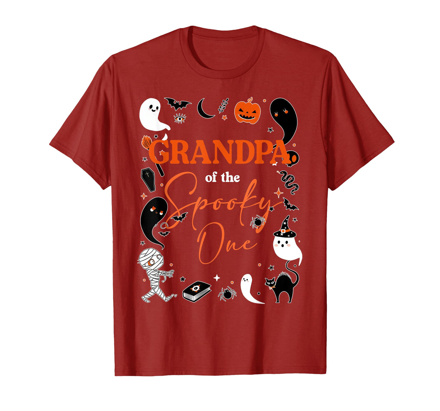 Grandpa of The Spooky One Girl First Birthday Pink Halloween T-Shirt