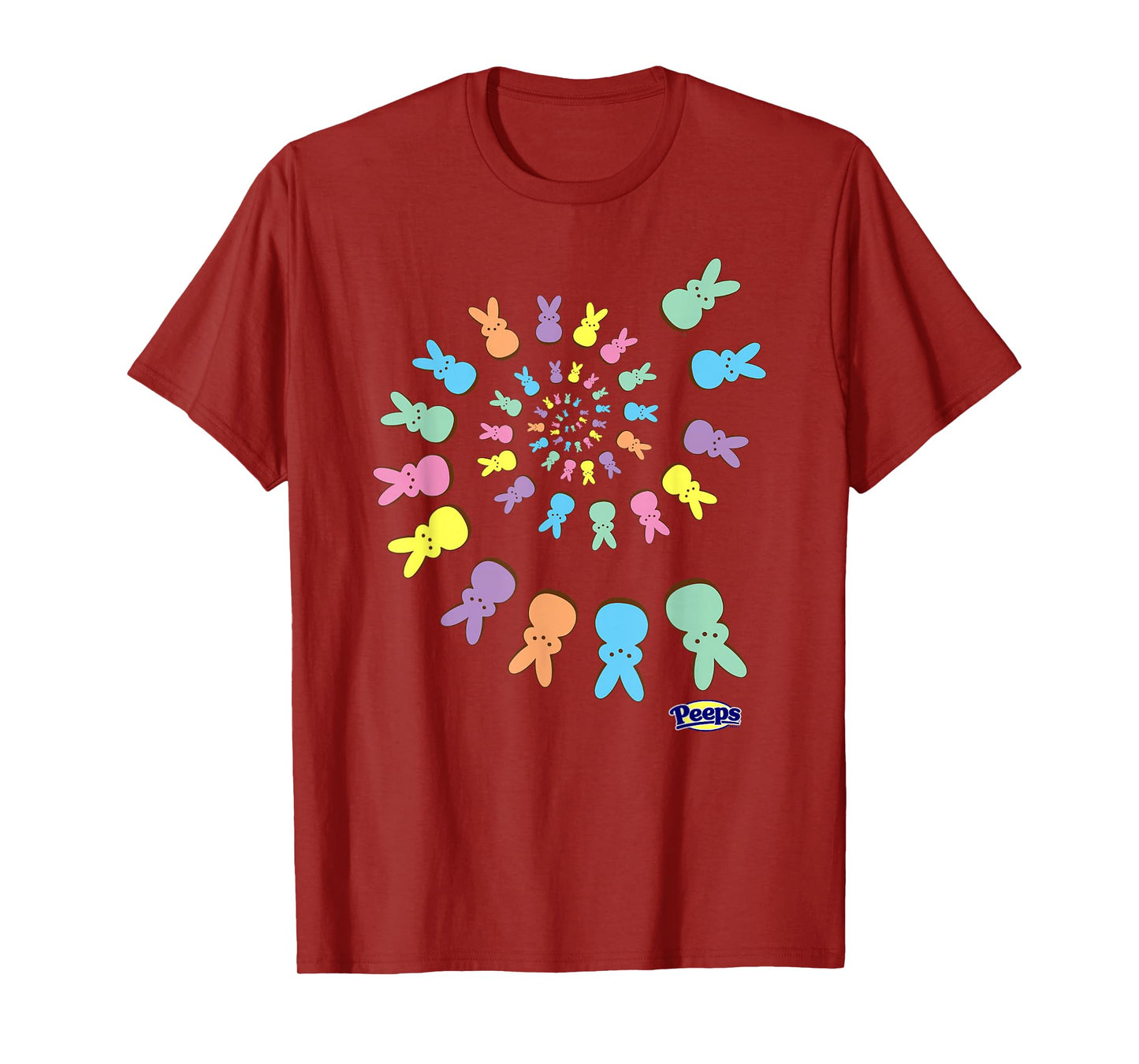 Peeps Easter Colorful Spiral Of Sugary Bunnies T-Shirt
