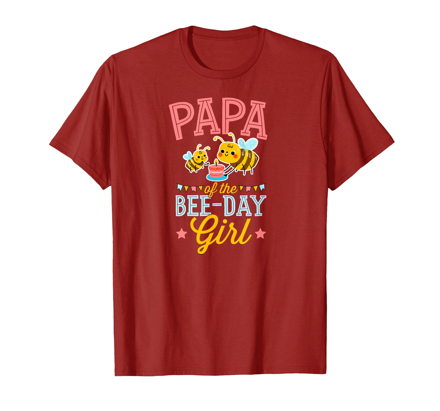 Papa Of The Bee Day Girl Cute Bee Themed Birthday Party T-Shirt
