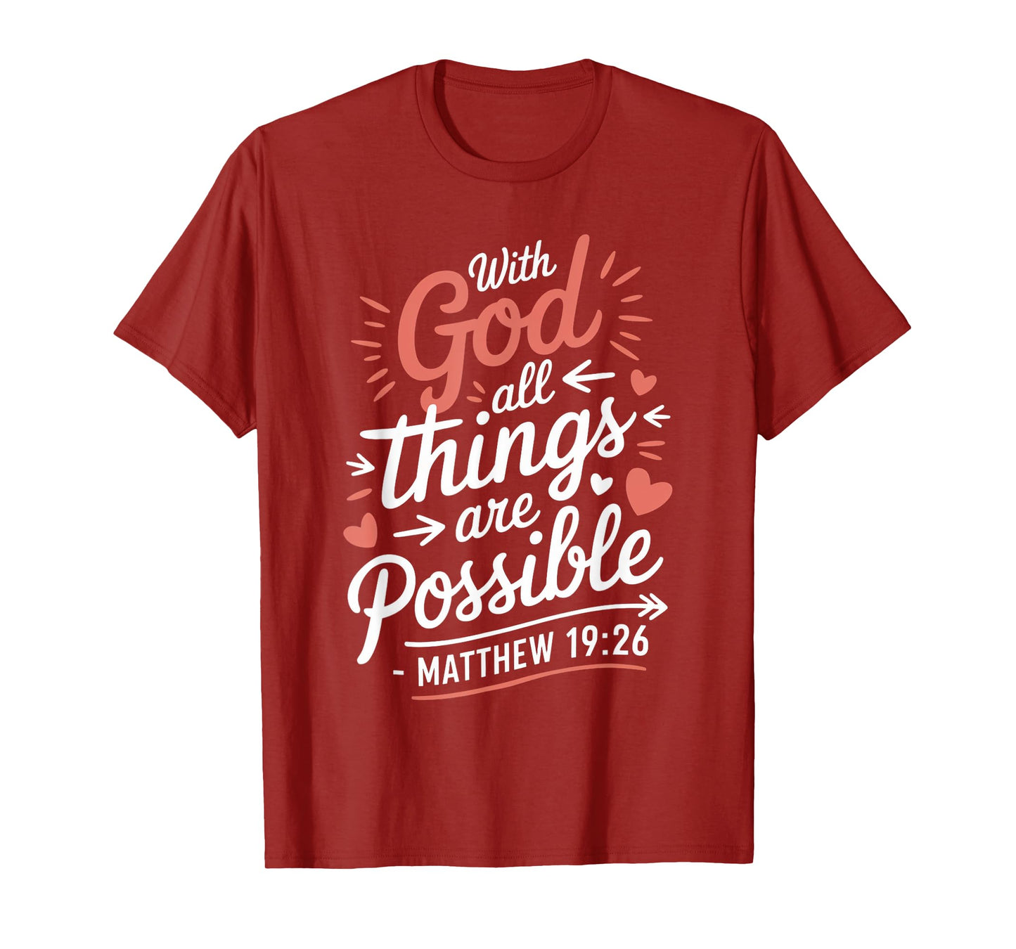 All Things Possible Gospel Christian Pray Faith Bible Verse T-Shirt