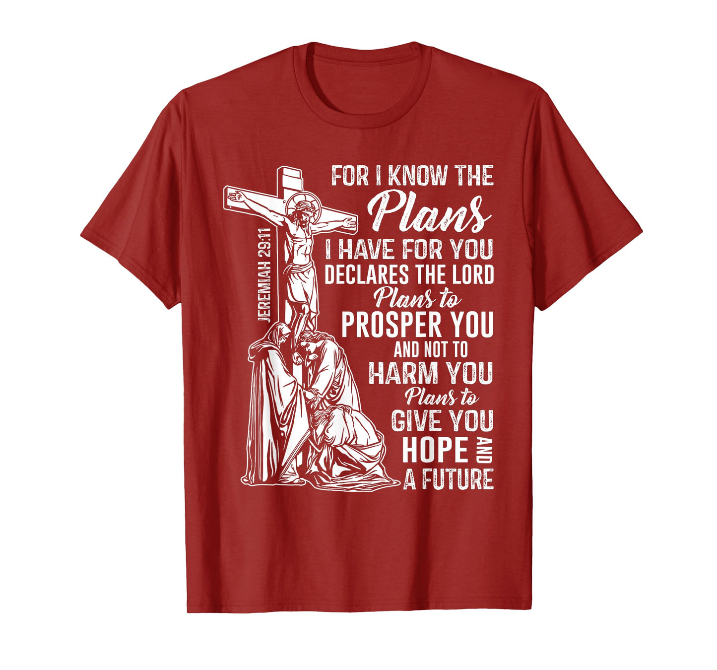 Jeremiah 2911 Christian Bible Verse Gifts Cross Scripture ap T-Shirt
