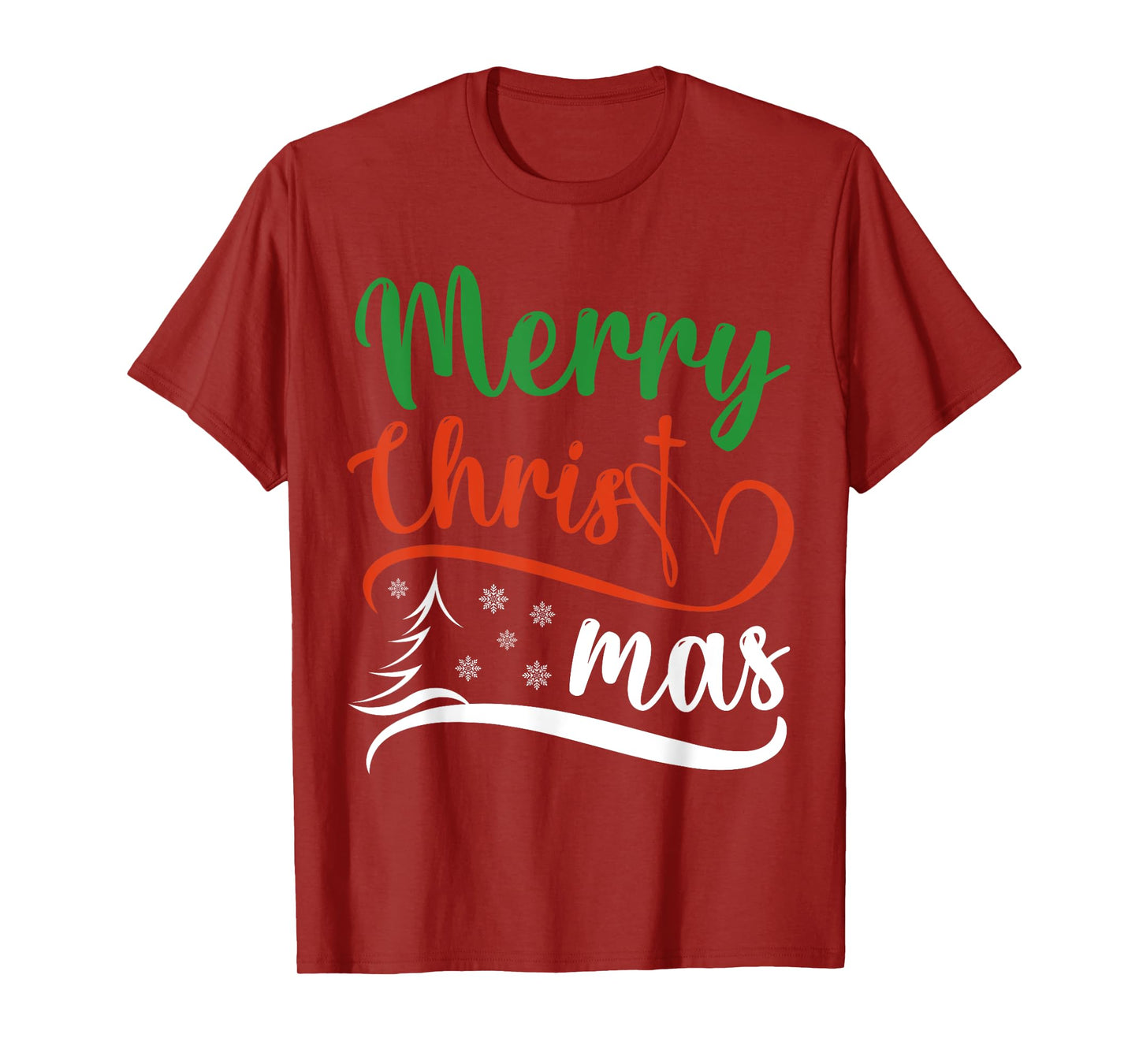 Merry Christ Mas Christian Christmas Jesus Christmas Family T-Shirt
