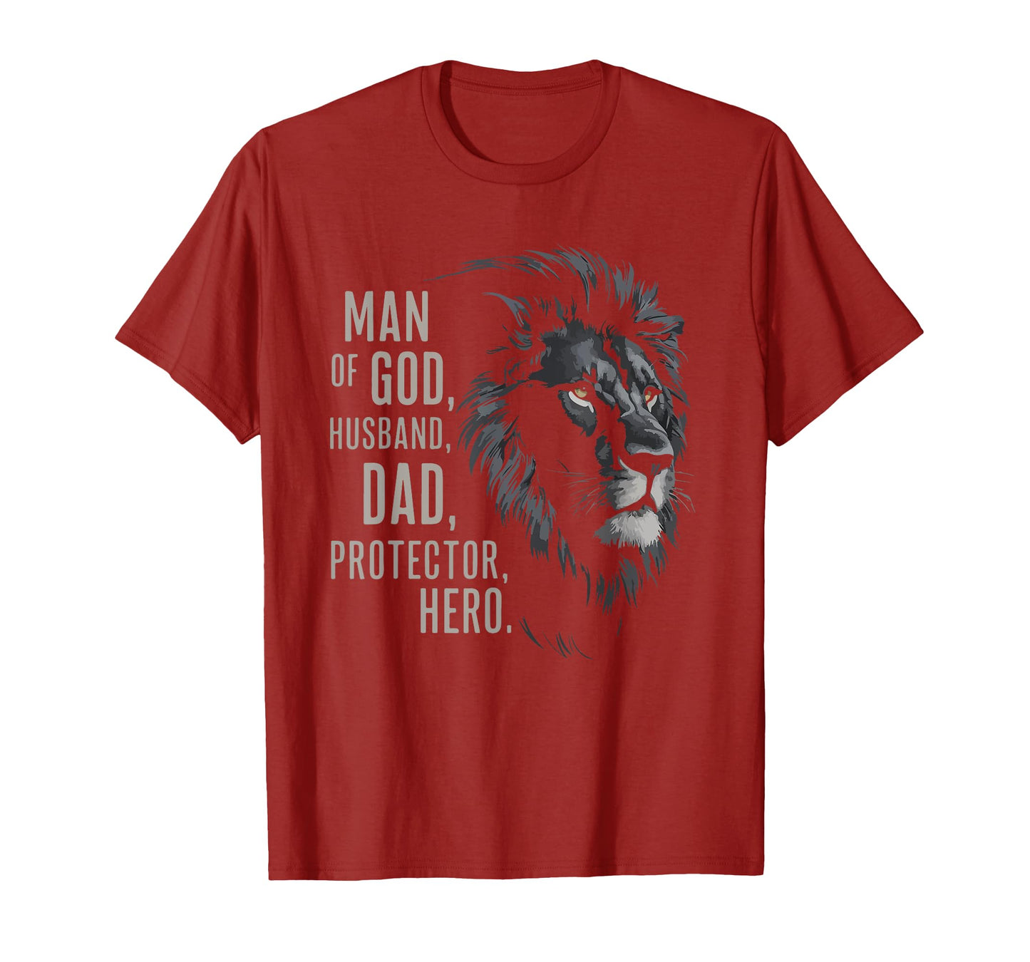 Man Of God Husband Dad Protector Hero Dad Christian T-Shirt