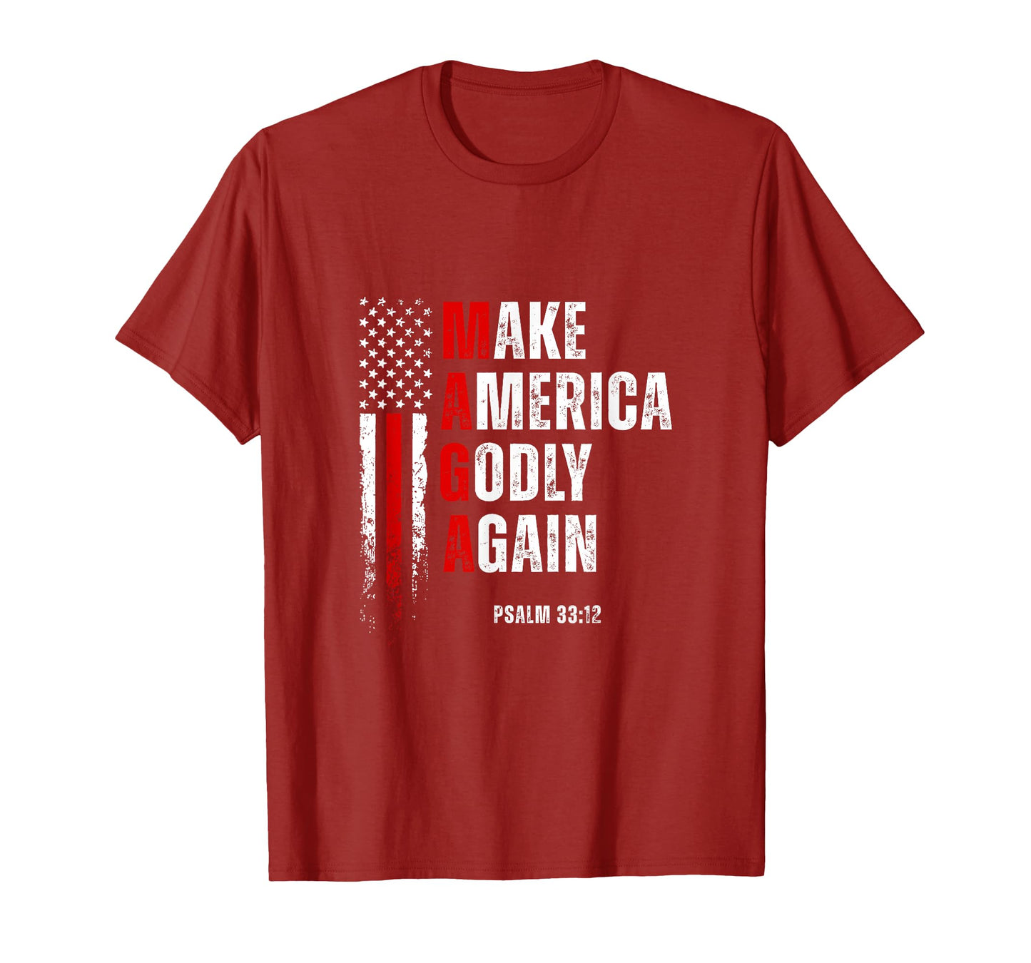 Jesus Make America Godly Again American Patriot Christian T-Shirt