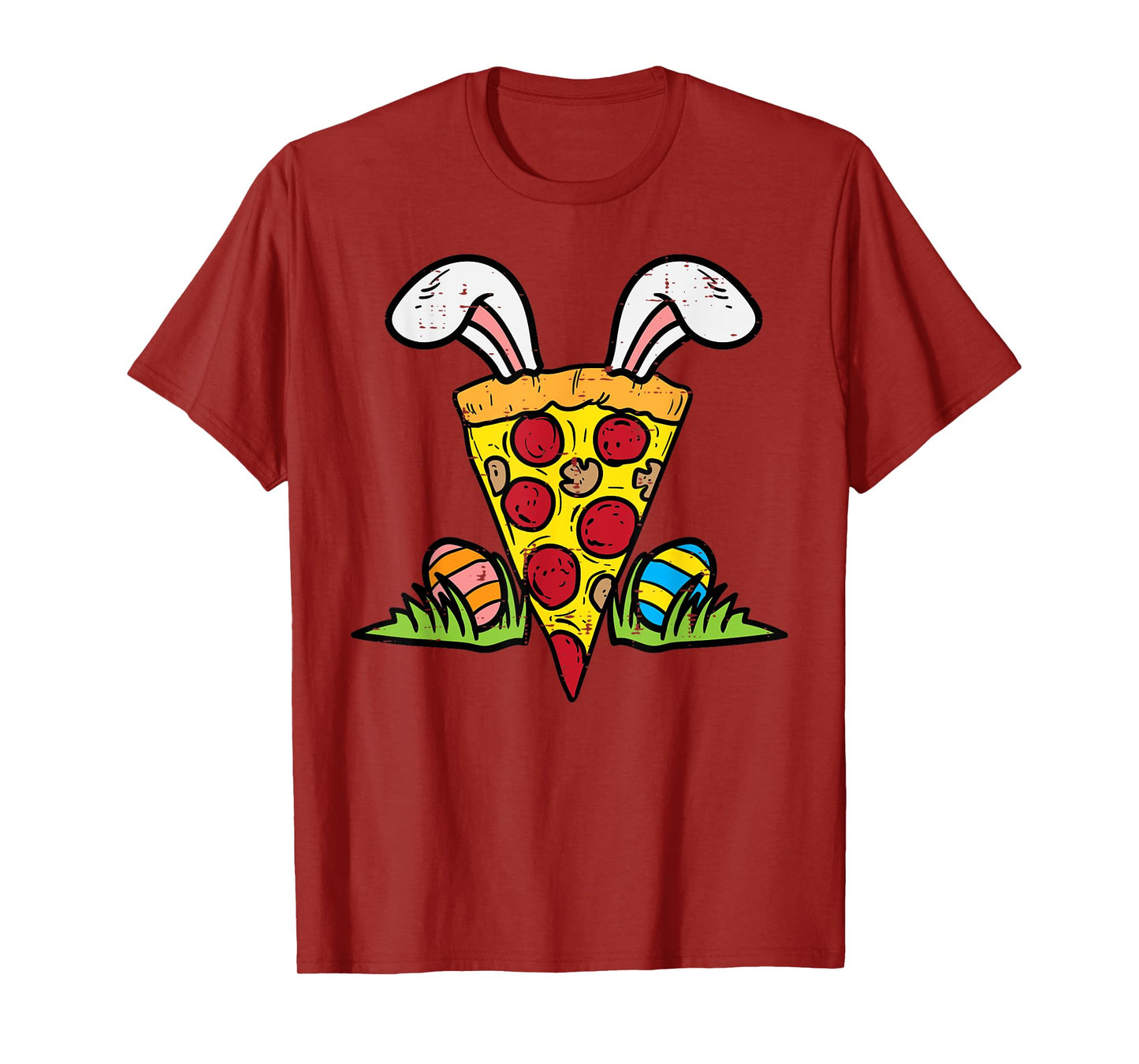 Easter Pizza Slice Bunny Ears Funny Snack Food Lover Foodie T-Shirt