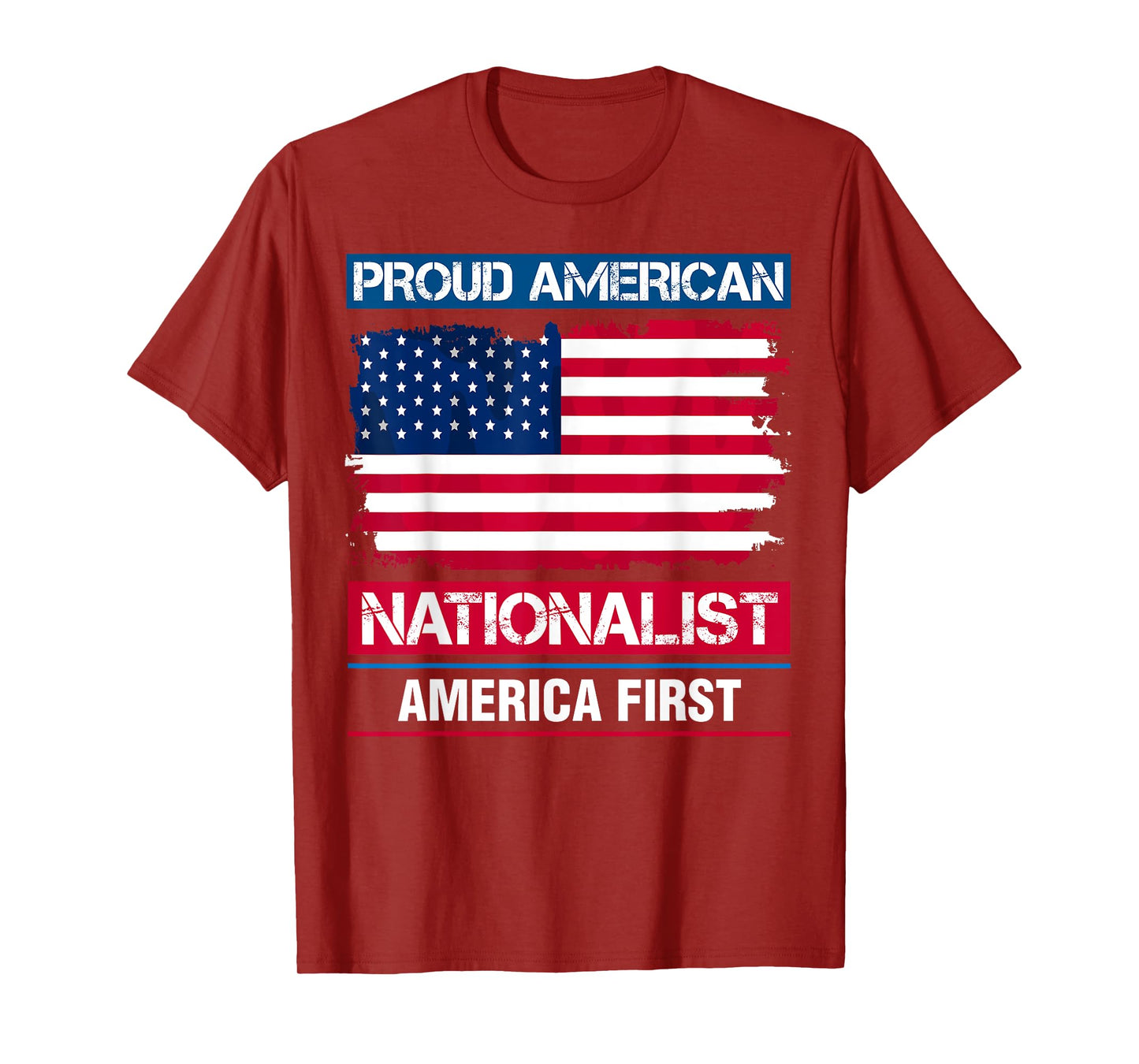 American Nationalist America First Proud USA Flag T-Shirt for Women Men