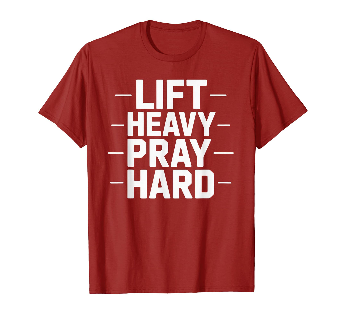 Lift Heavy Pray Hard Tshirt Gym Christian Gift Jesus Faith T-Shirt