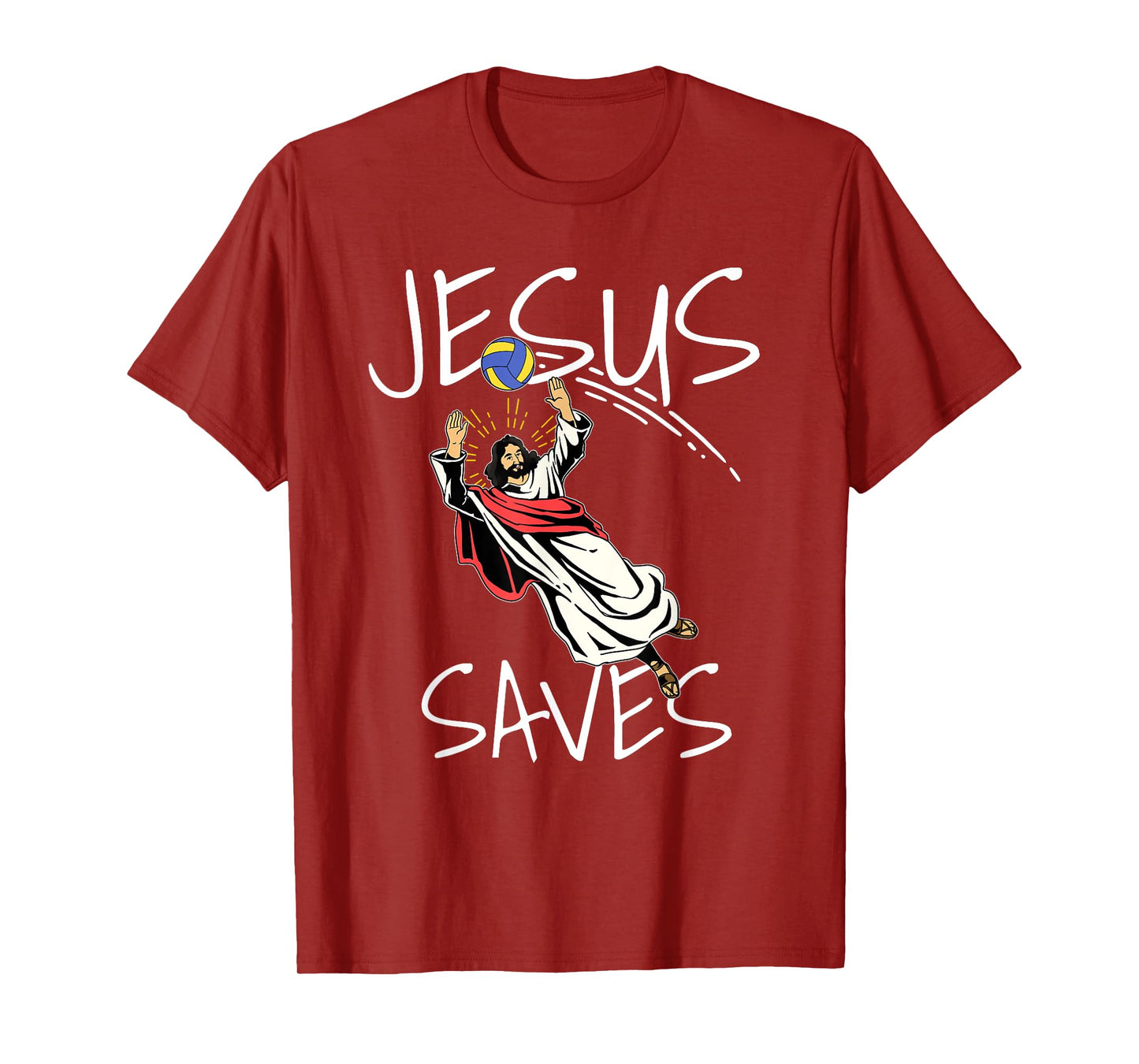 Funny Jesus Saves Volleyball Gift Volleyball Team T-Shirt