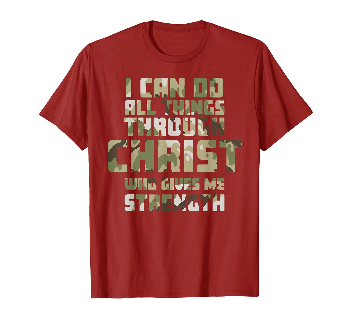 Retro I Can Do All Thing Thought Christ Redleg Camo T-Shirt