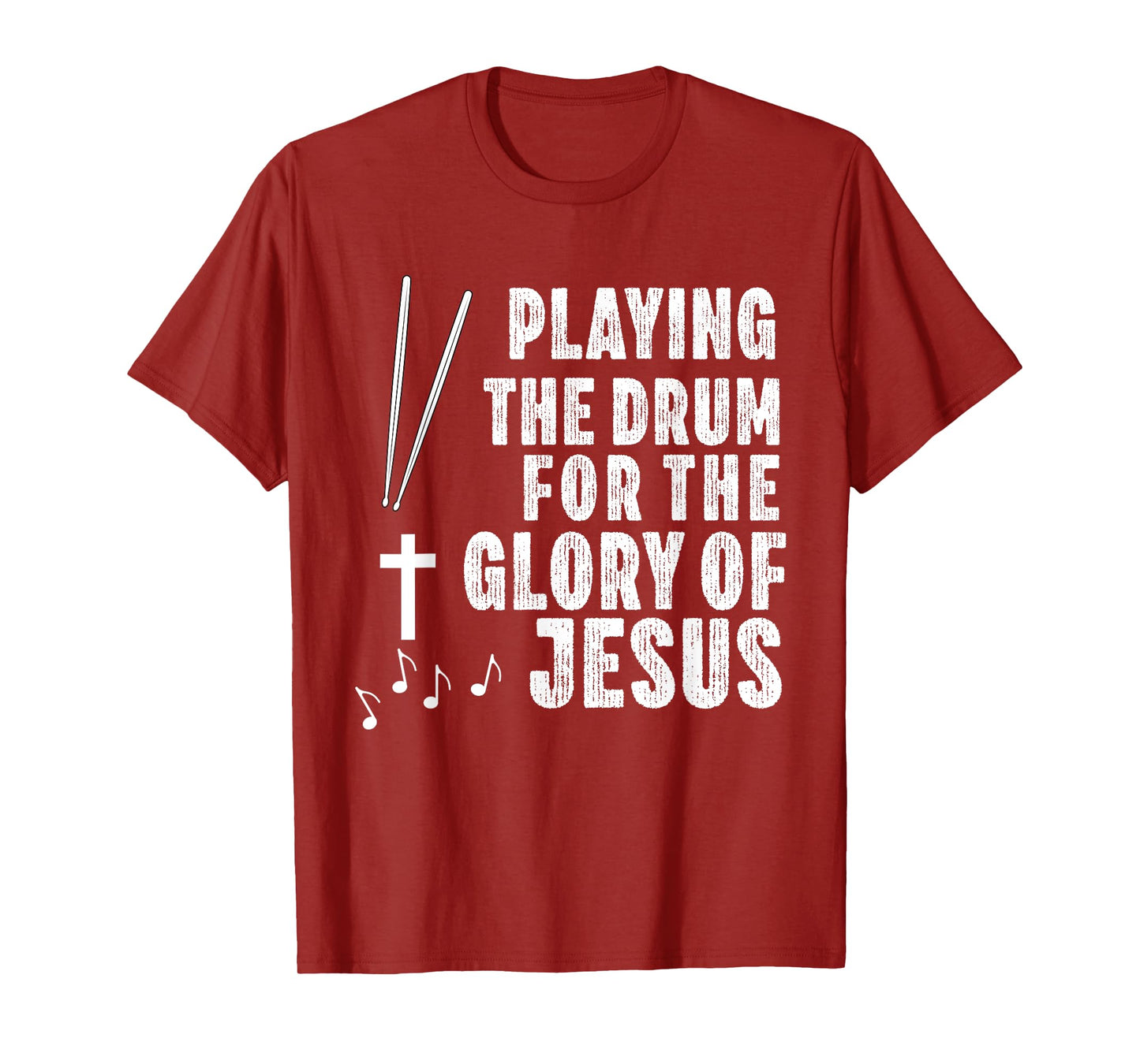 Christian Drummer Drum Player Stick Men Jesus Worship Music T-Shirt