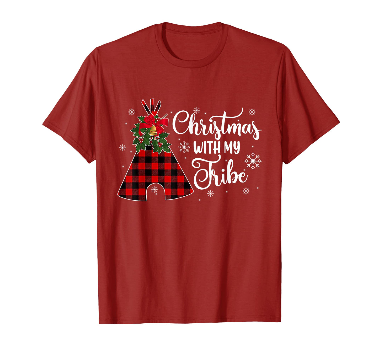 Christmas Party With My Tribe Buffalo Plaid Family Pajama T-Shirt
