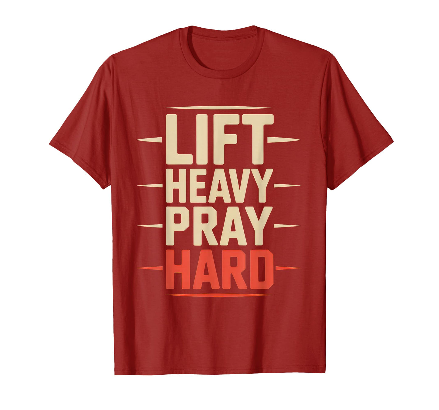 Lift Heavy Pray Hard Tshirt Gym Christian Gift Jesus Faith T-Shirt