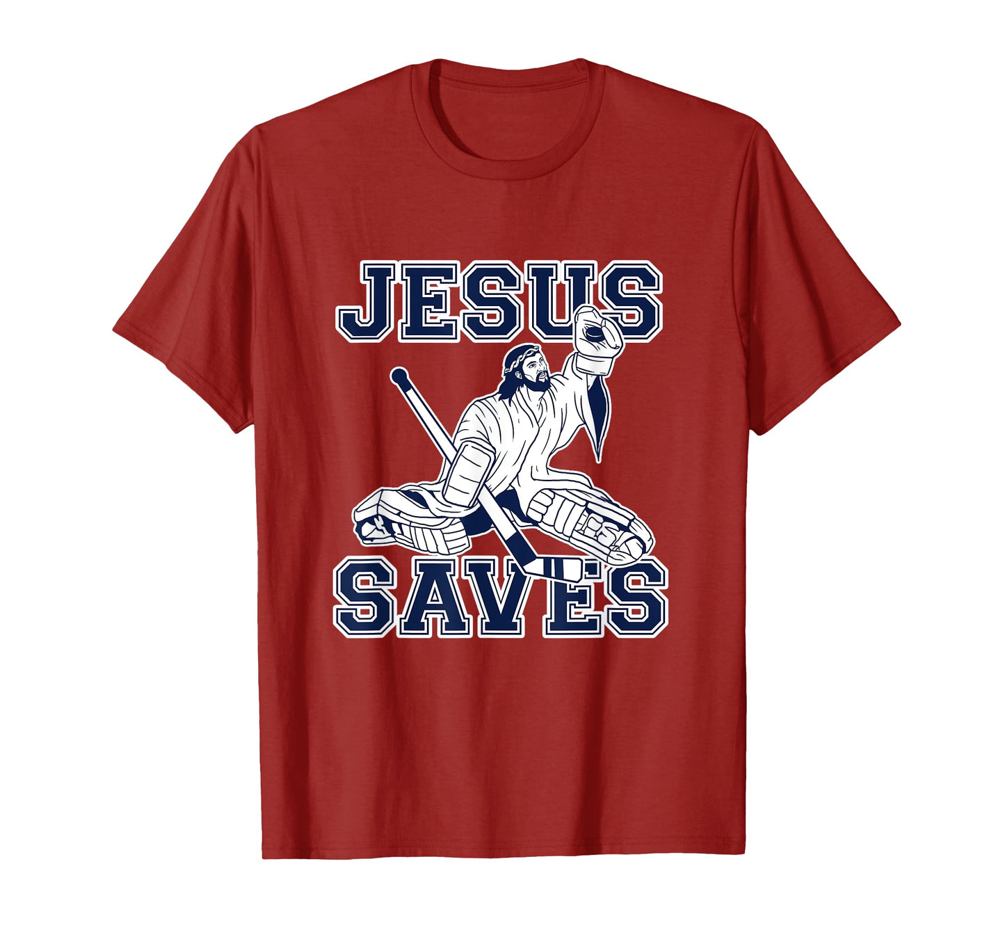 Funny Hockey Shirt - Jesus Saves Shirt - Goalie Shirt T-Shirt