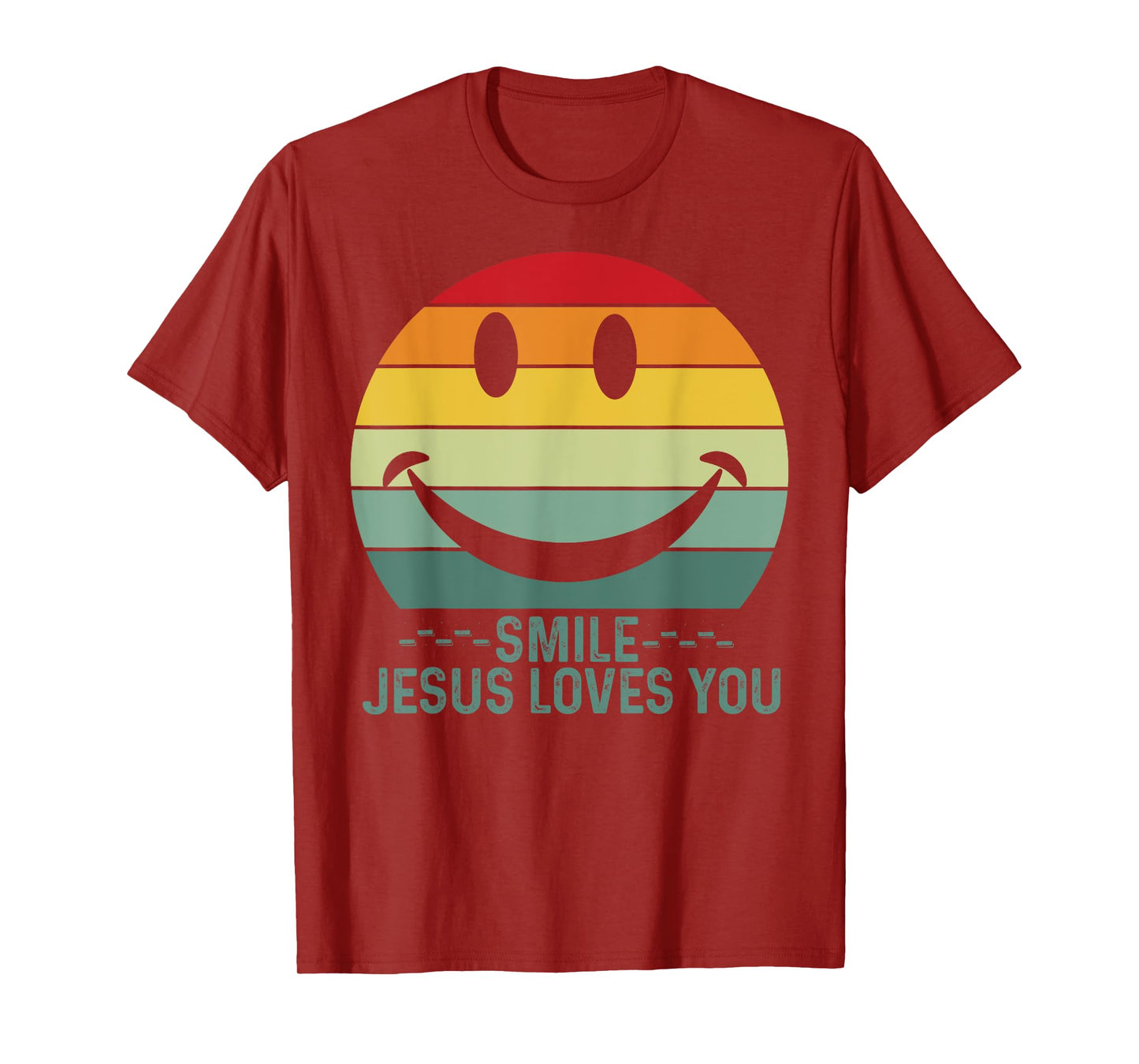 Inspirational Smile Jesus Loves You Religious graphic T-Shirt