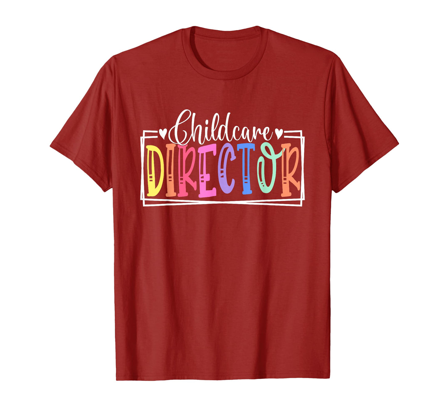 Childcare Director Appreciation Apparel Co. Childcare Director Daycare Provider Appreciation T-Shirt - Unisex-Adult, Regular Fit, Crew Neck, Short Sleeve, Black, Small