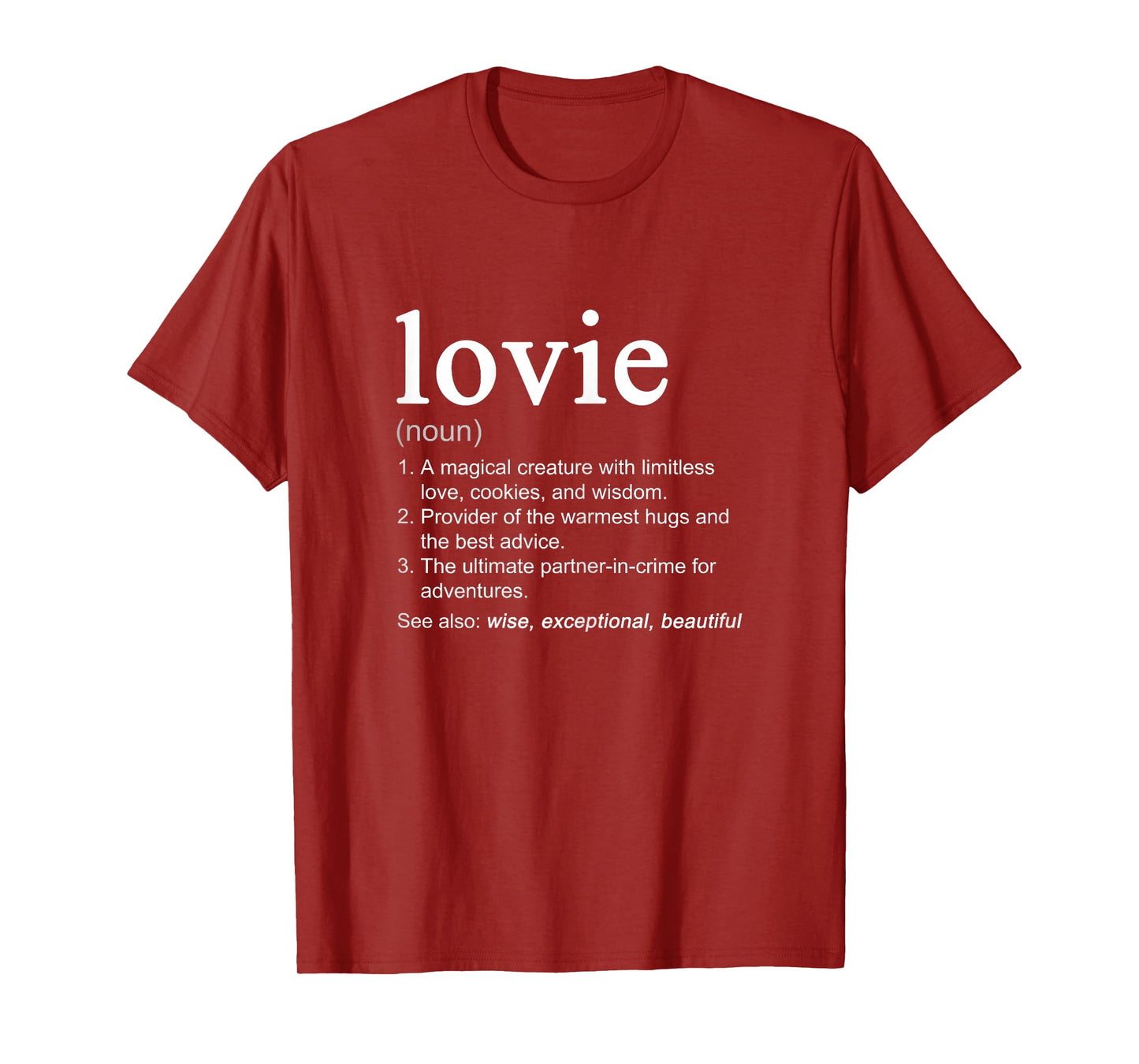 Lovie Definition Funny Mother's Day Noun T-Shirt