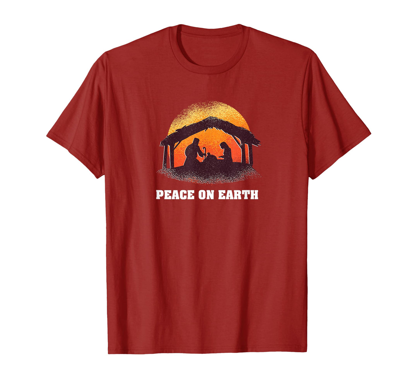 Peace On Earth - Christmas Advent Nativity Scene North Star T-Shirt