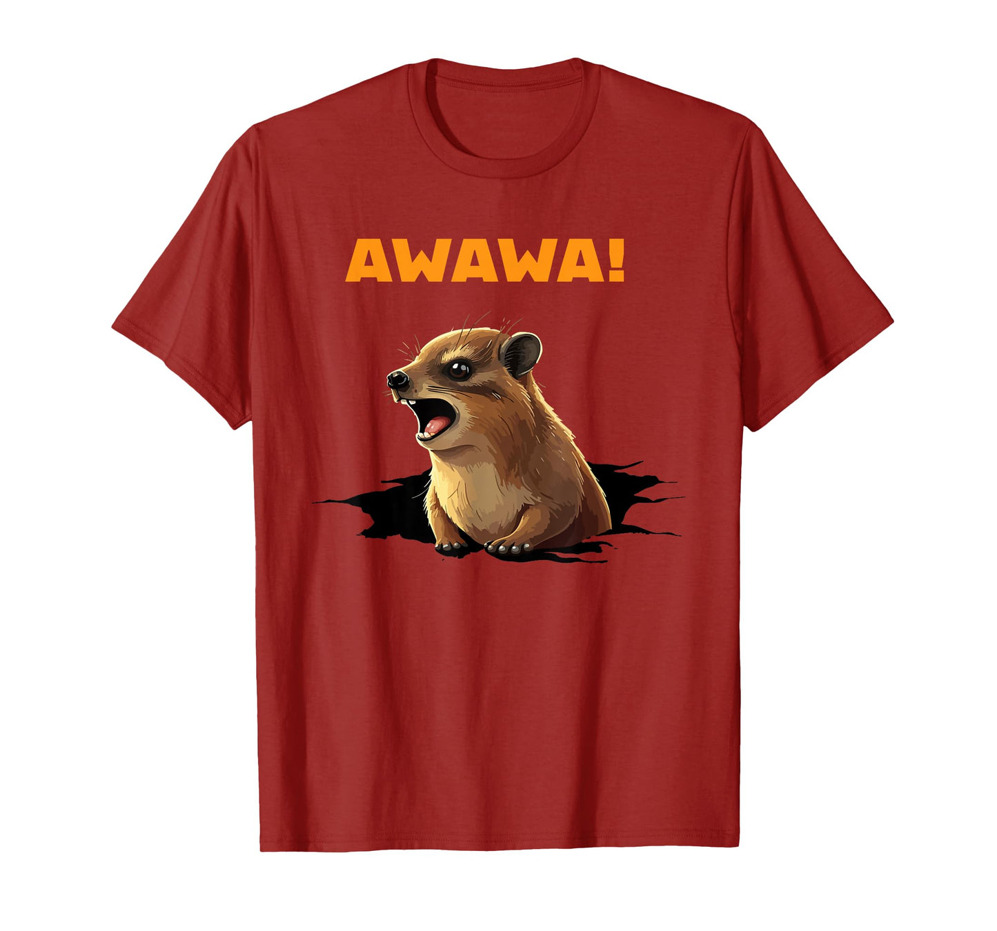 Rock Hyrax Lover Awawa Funny Groundhog Dassi T-Shirt