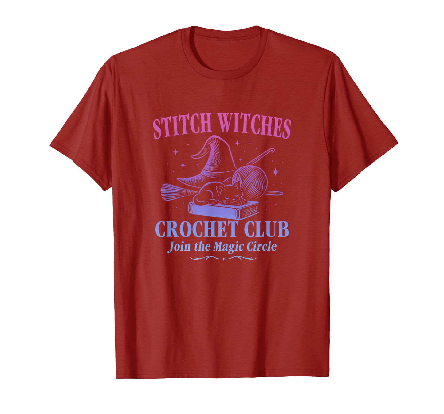 Stitch Witches Crochet Club Join The Magic Circle Design T-Shirt