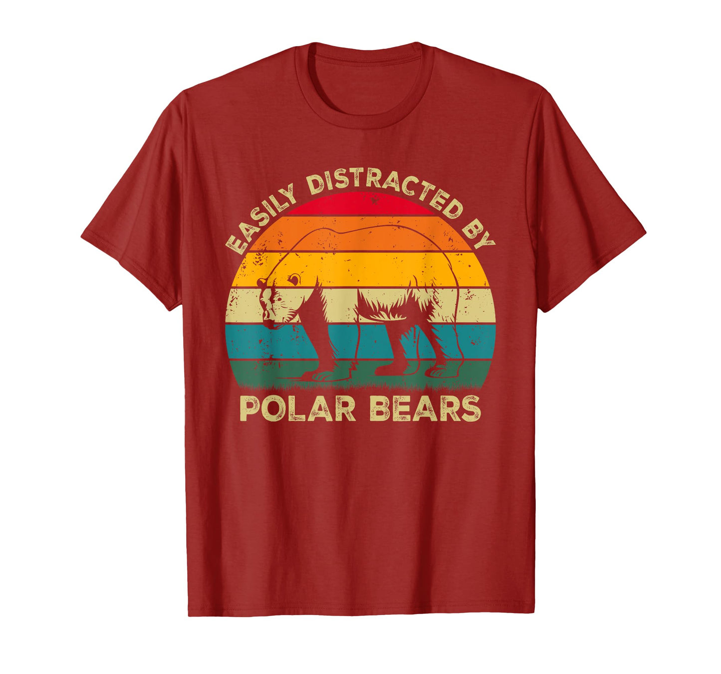 Easily Distracted By Polar Bears, Cute Polar Bear Lovers T-Shirt