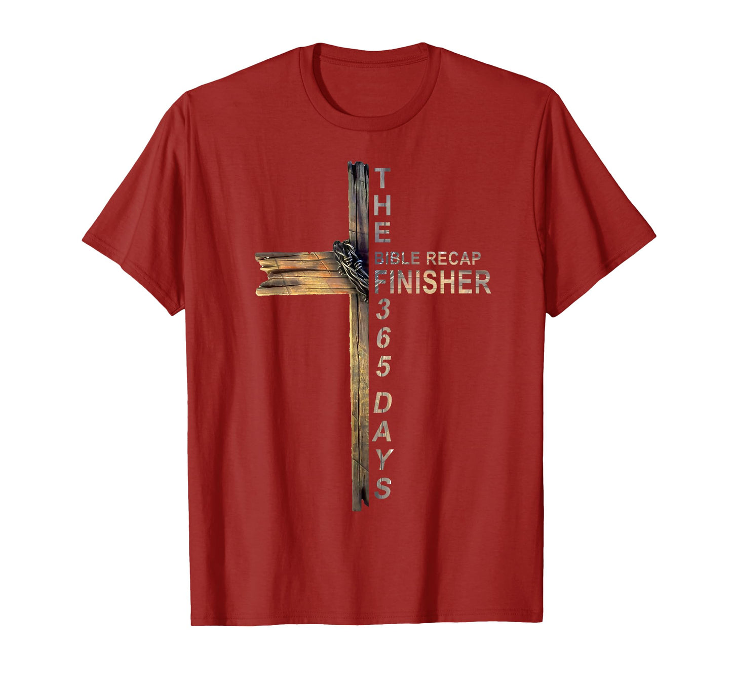 The Bible Recap Finisher 365 Days Cross Religious T-Shirt