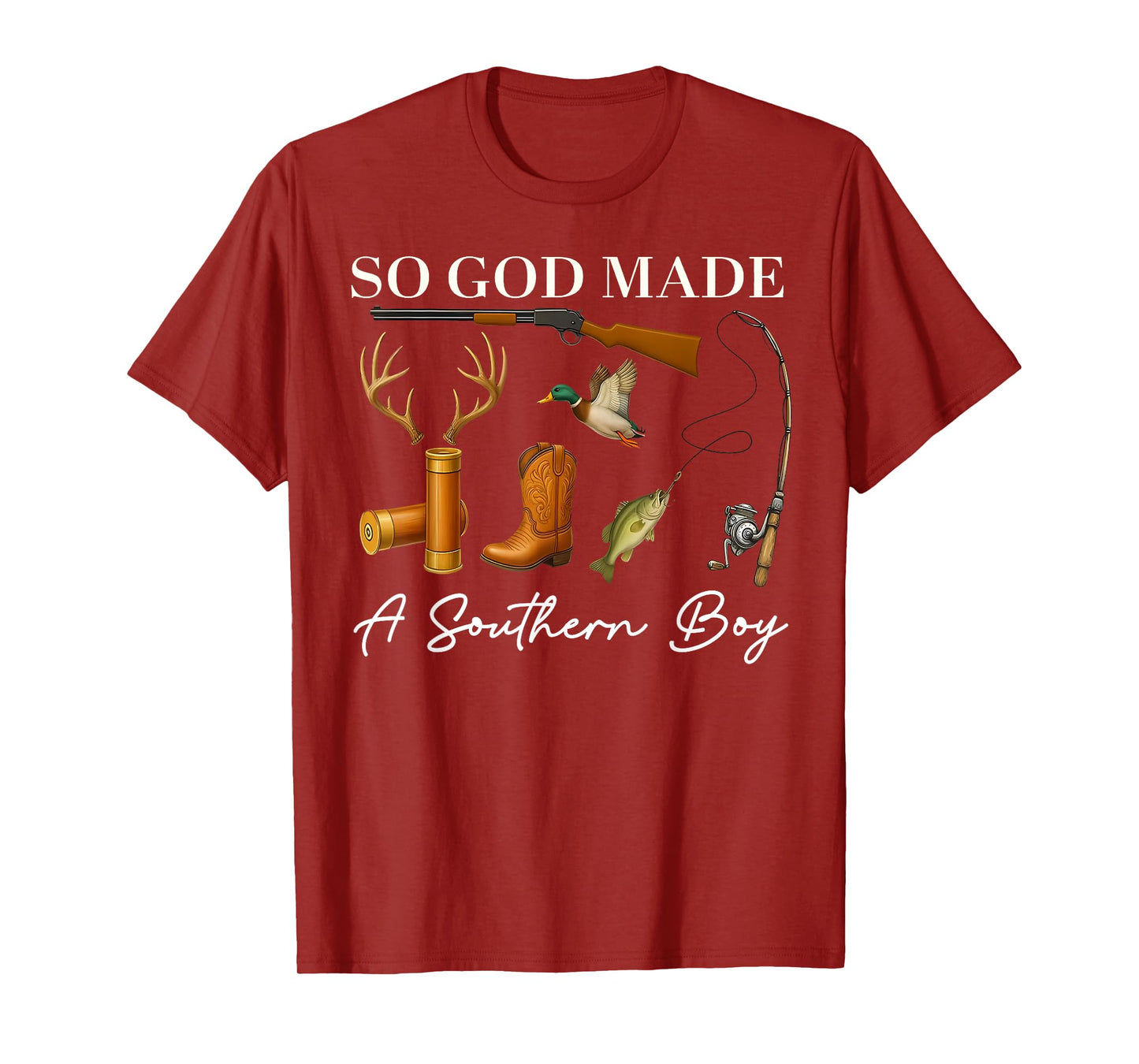 So God Made A Southern Boy Hunting Duck Deer Fishing Toddler T-Shirt