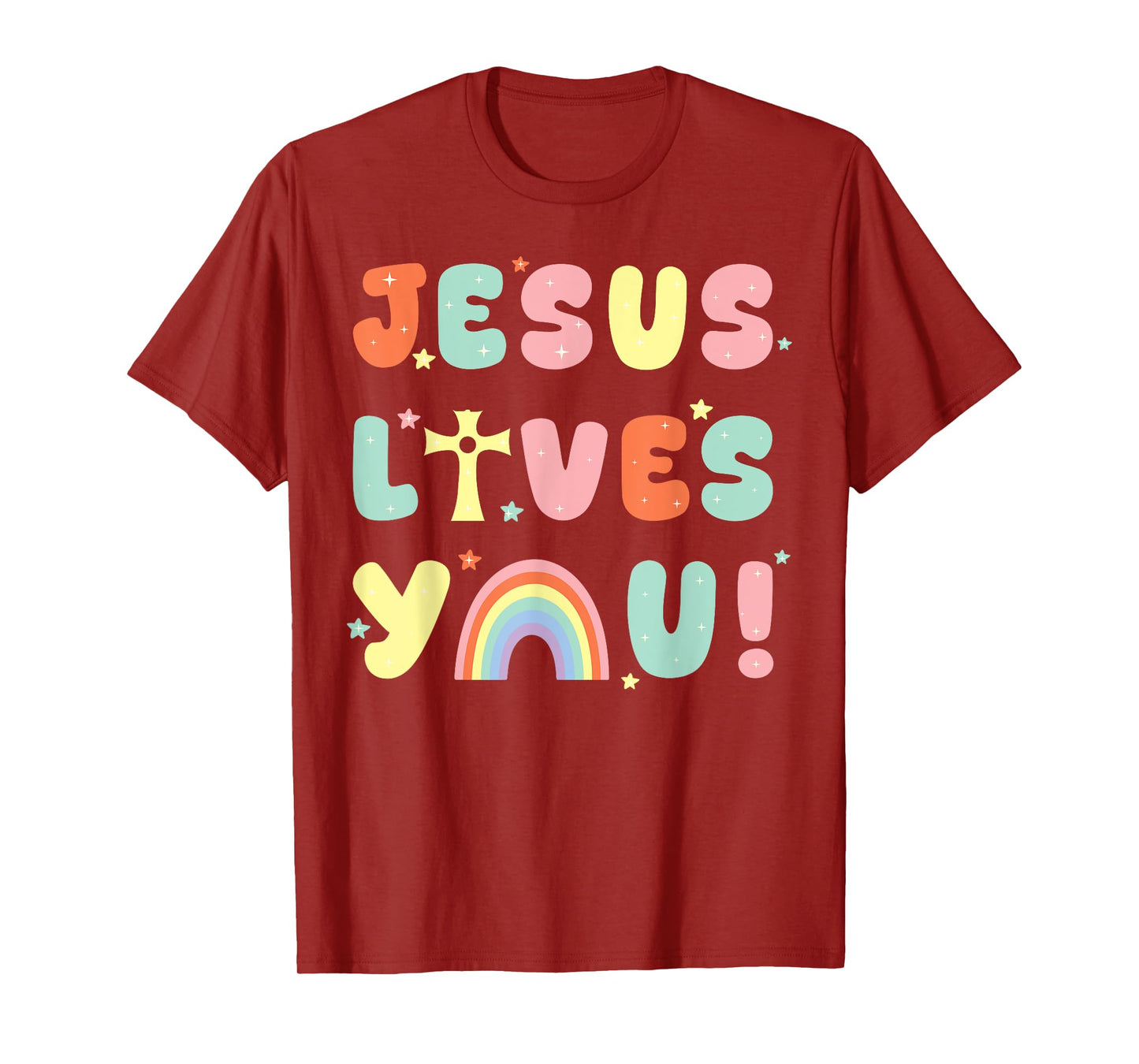 Jesus Loves You Christian Faith Groovy T-Shirt