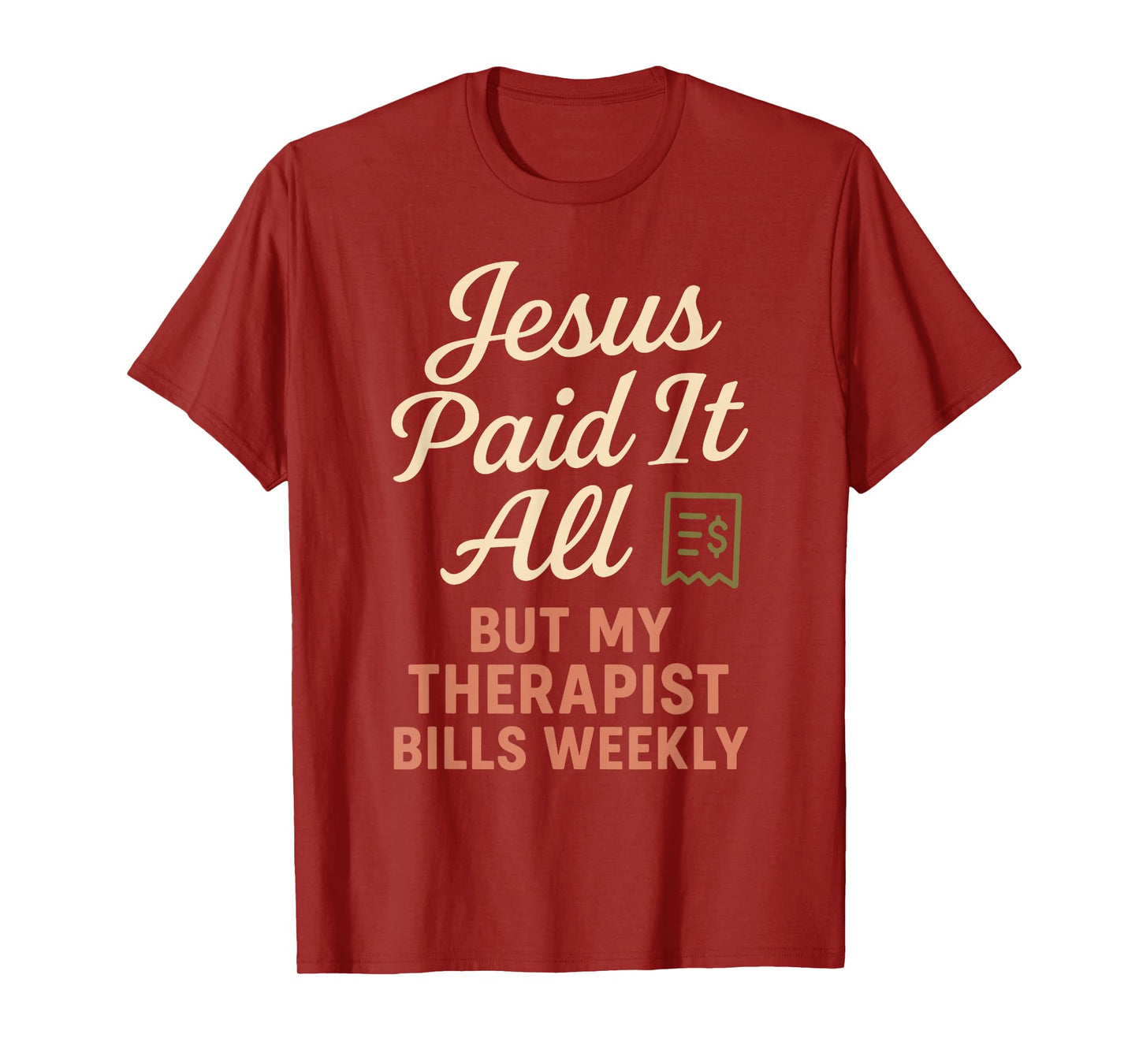 Jesus and Therapy Faith Healing Bible Boundaries Prayer T-Shirt
