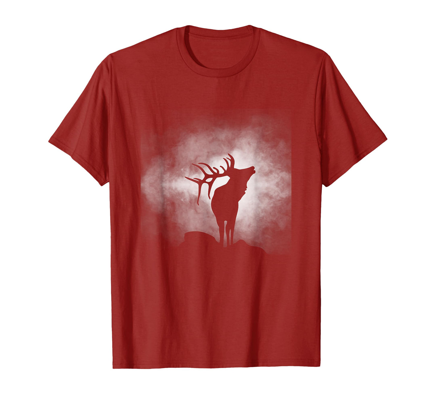 BASBO Outdoor Antlers Elk Deer T-Shirt, Small, Black