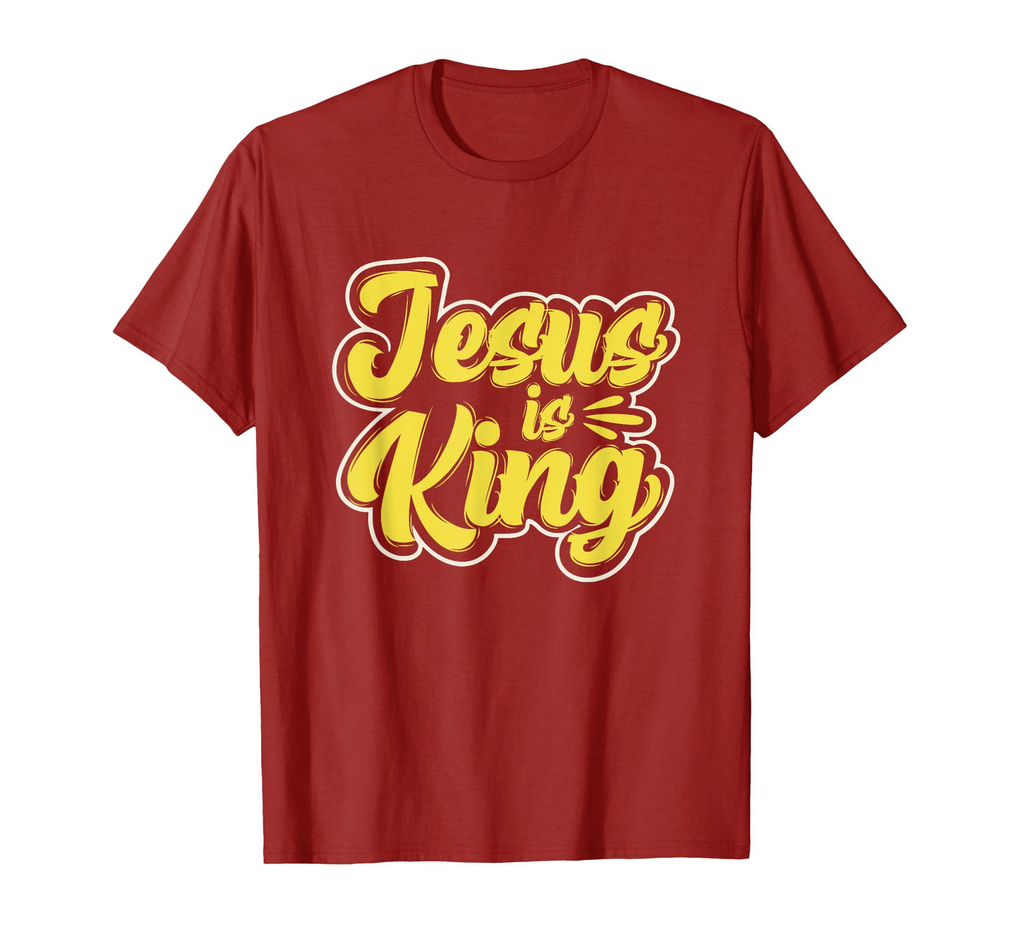Jesus is King Christian Cross God Faith Bible Religious Pray T-Shirt
