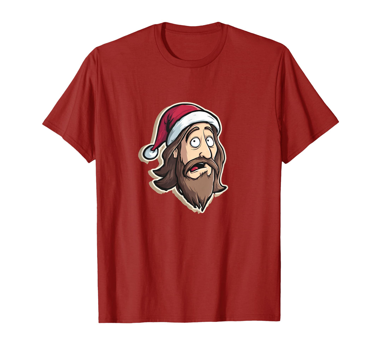 Cool Jesus Emblem in Christmas Look T-Shirt